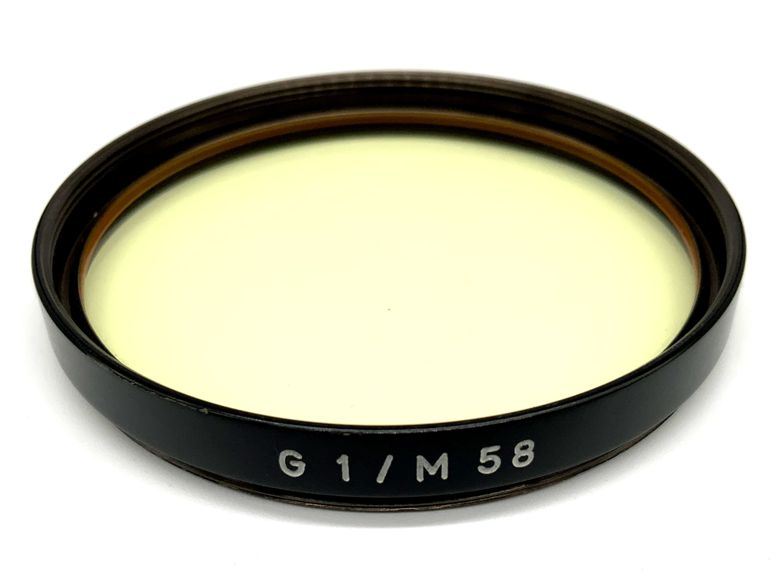 Carl Zeiss Jena Farbfilter G1/M58 leicht gelb-grün Filter 58mm Filtergewinde