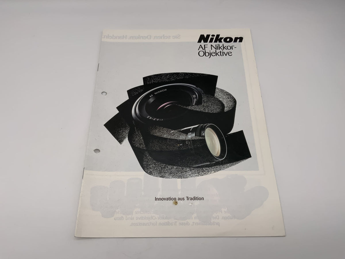 Nikon AF Nikkor Lenses Product Information Brochure German Magazine
