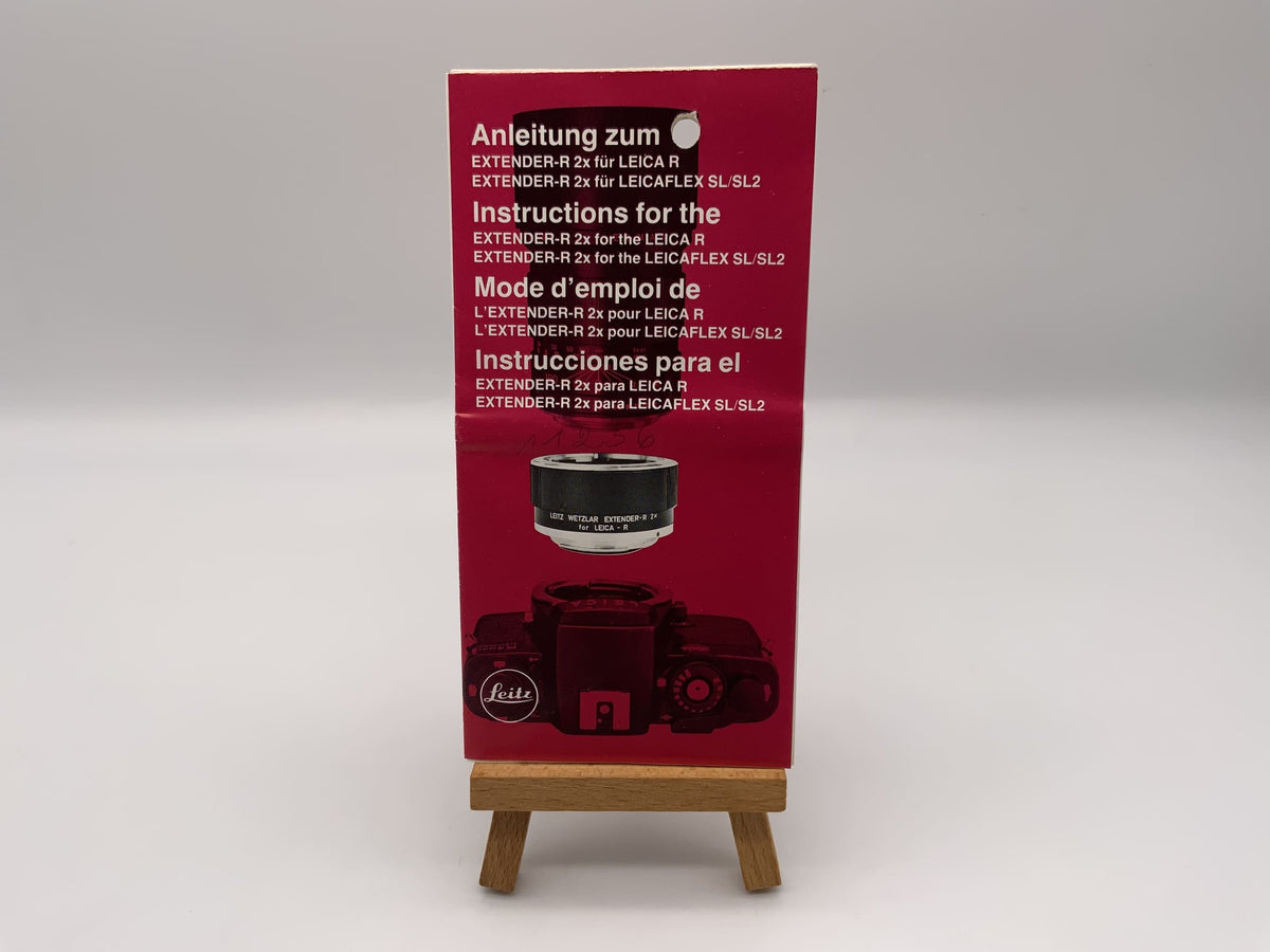 Leitz Extender-R 2x for Leica R and Leicaflex SL SL2 Operating Instructions German