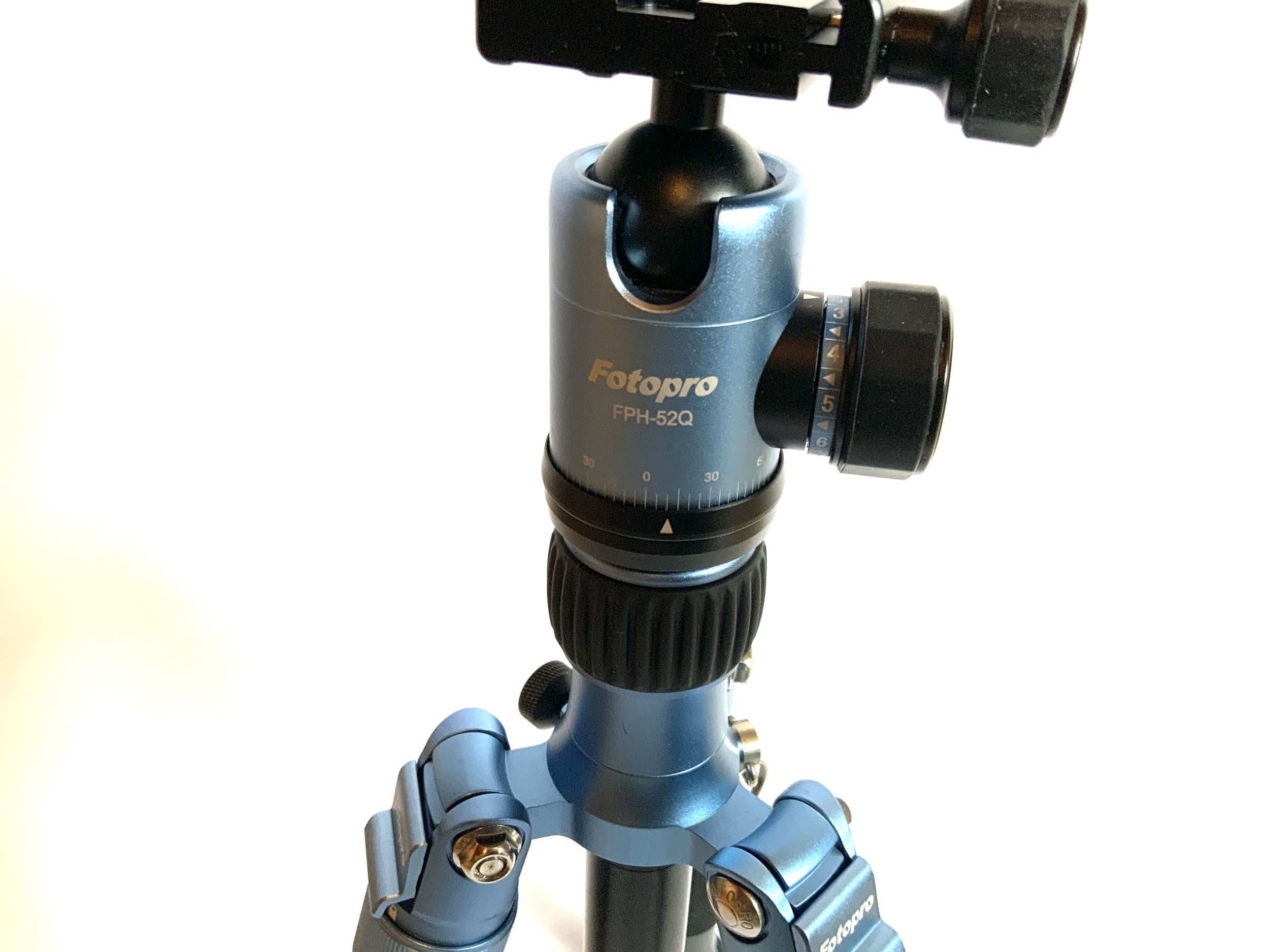 Fotopro C-5i Tripod black/blue with FPH-52Q tripod head, photo tripod