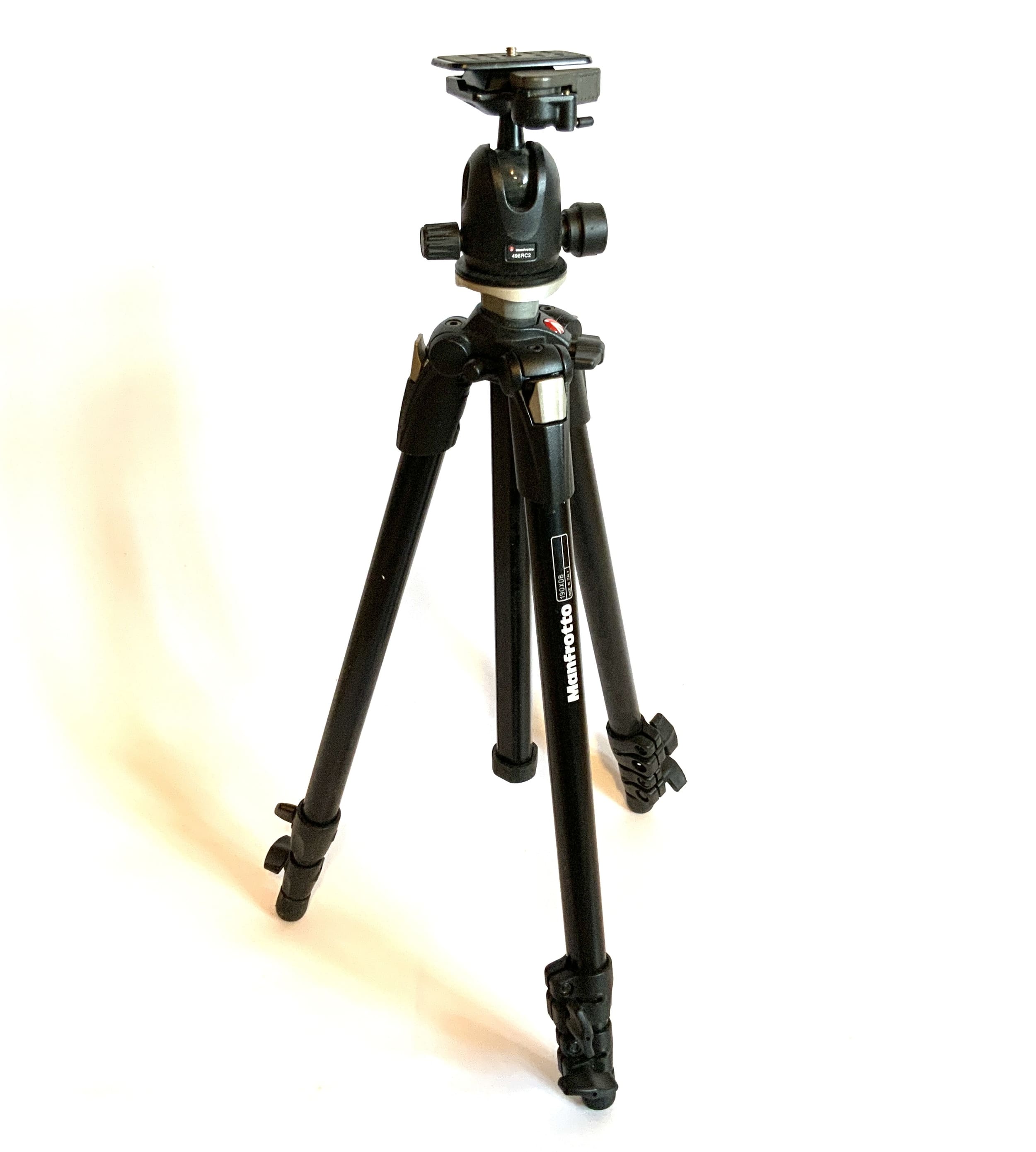 Manfrotto 190xDB Tripod, Black, with 496RC2 Tripod Head, Photo Tripod, Camera Tripod