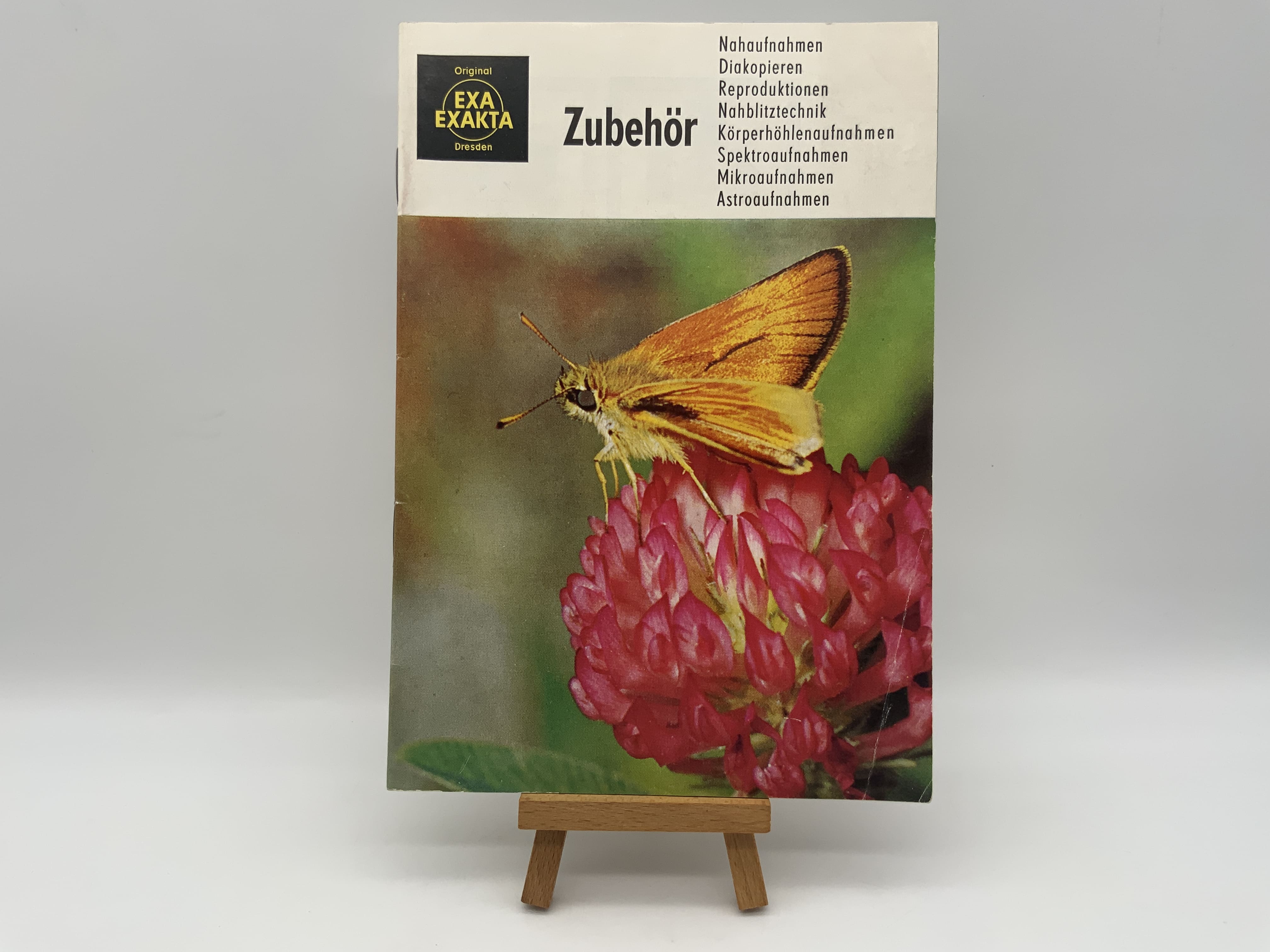 Exact close-up accessories, slide copying, brochure, magazine, journal, German