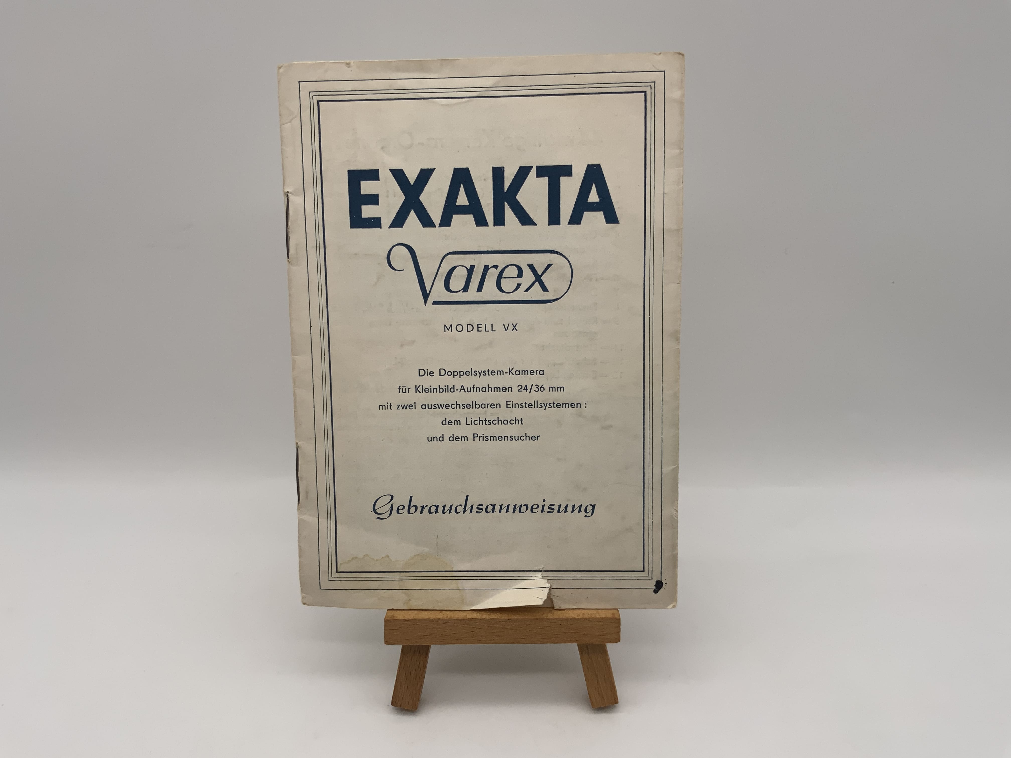 Exakta Varex Model VX Dual System Camera 24x36mm User Manual DE