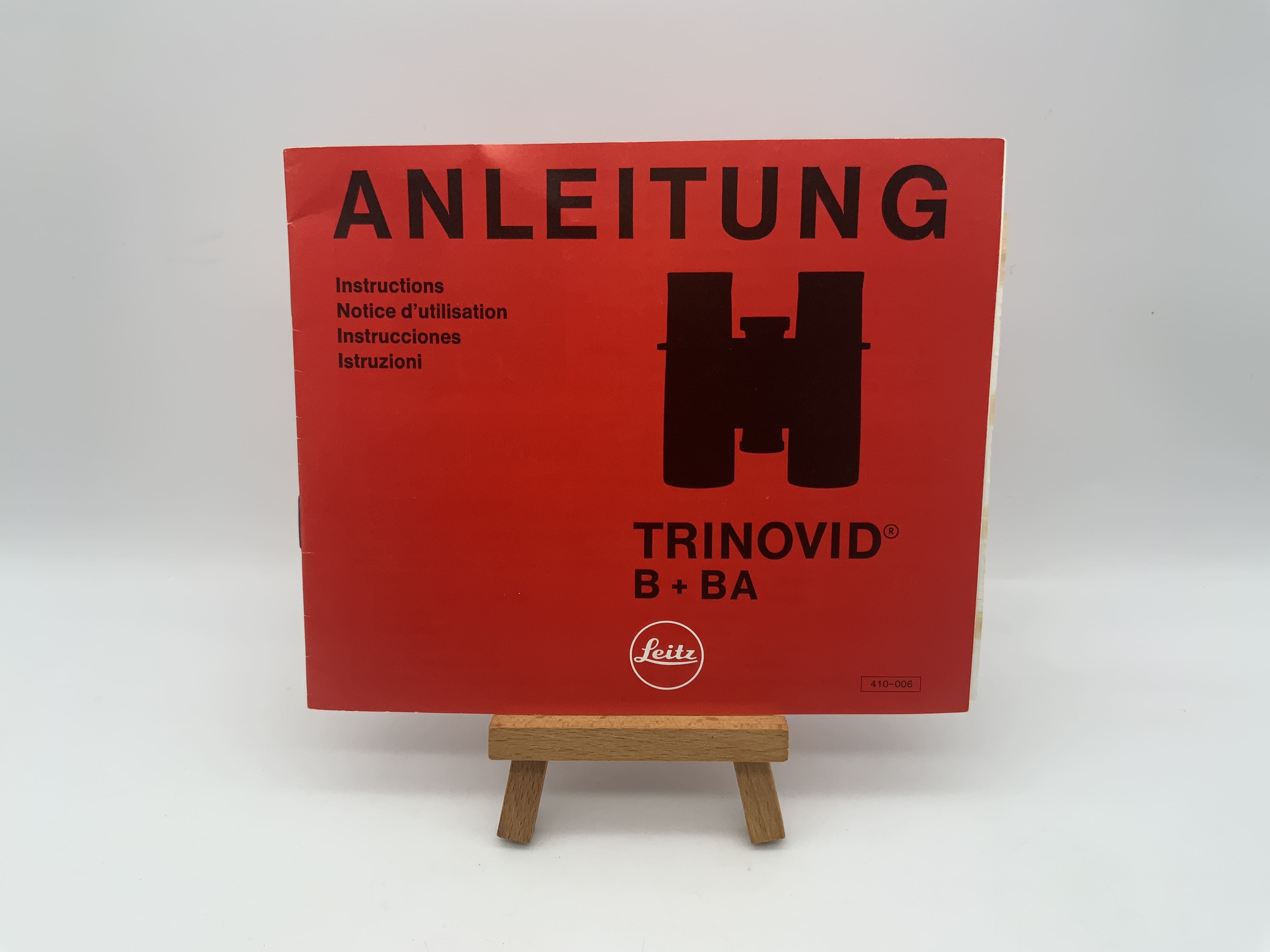 Leitz Trinovid B + BA 410-006 Leica Operating Instructions German