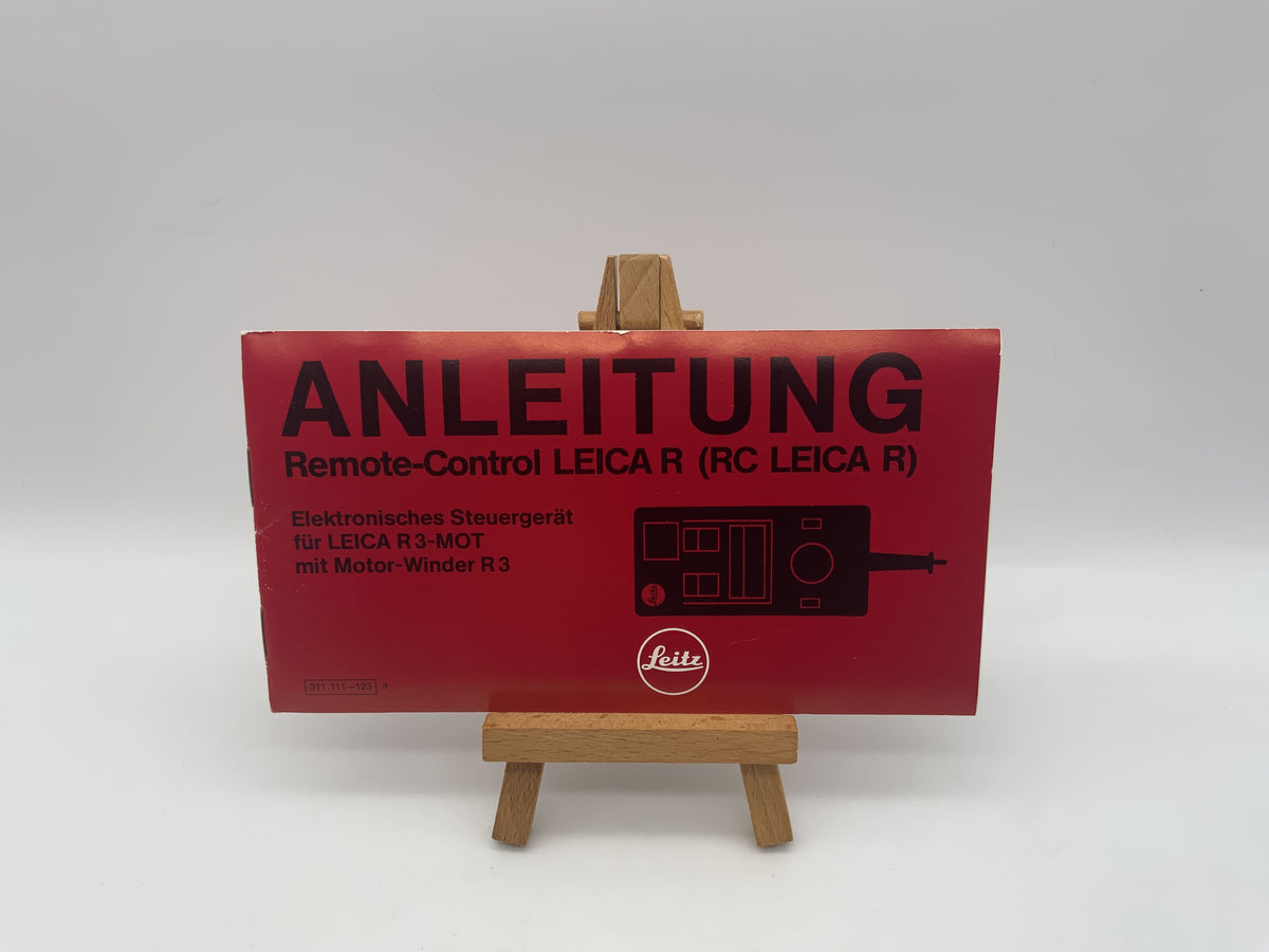 Leitz Remote Control Leica R (RC Leica R) Leica R3 Motor Operating Instructions DE