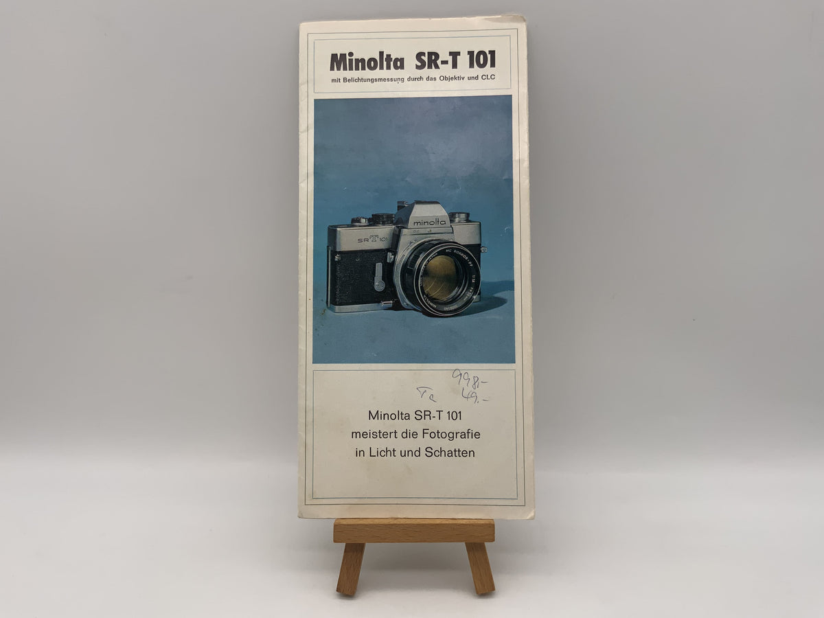 Minolta SRT 101 masters photography in light and shadow. Brochure (German).