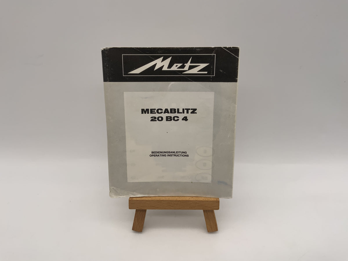 Metz Mecablitz 20 BC 4 User Manual Operating Instructions German
