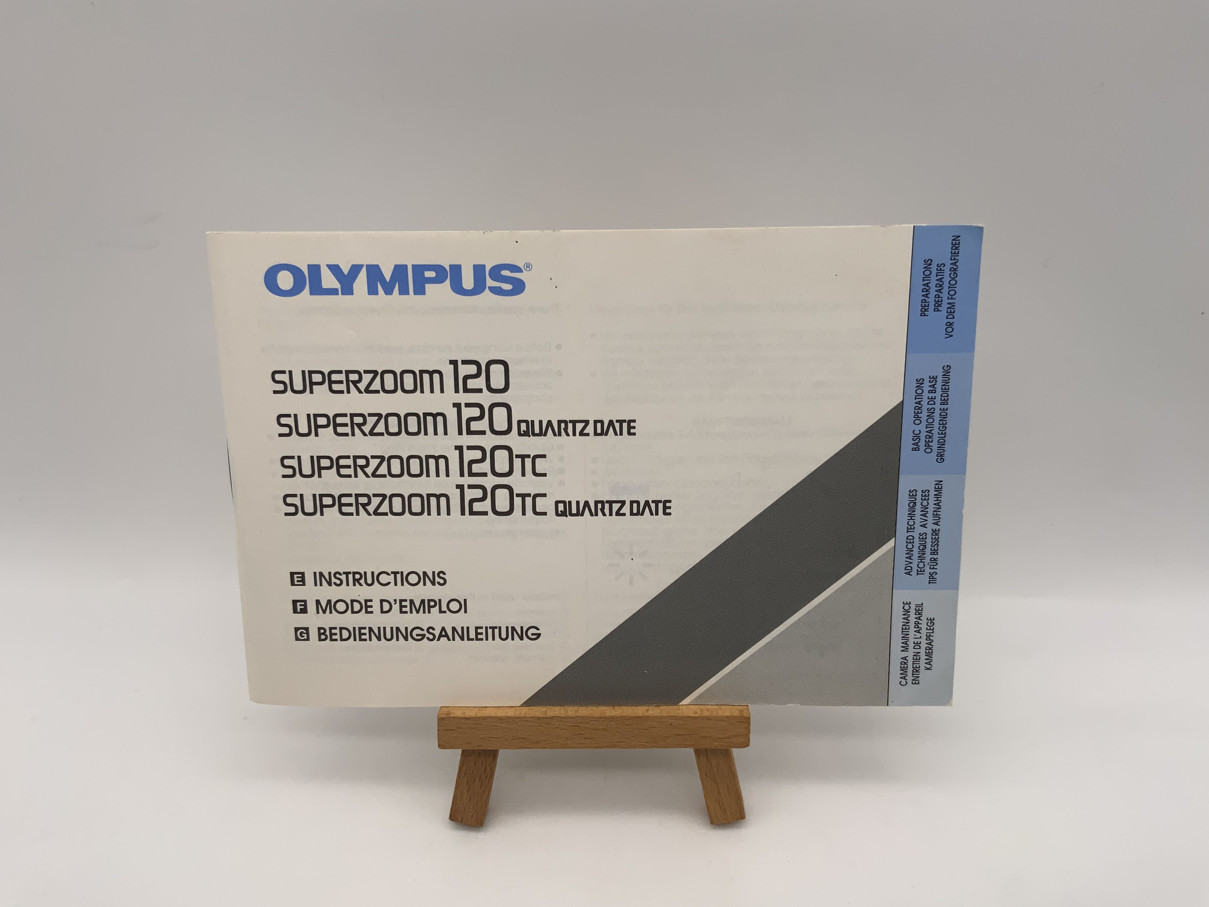 Olympus Superzoom 120 / 120 TC Quartz Date User Manual German