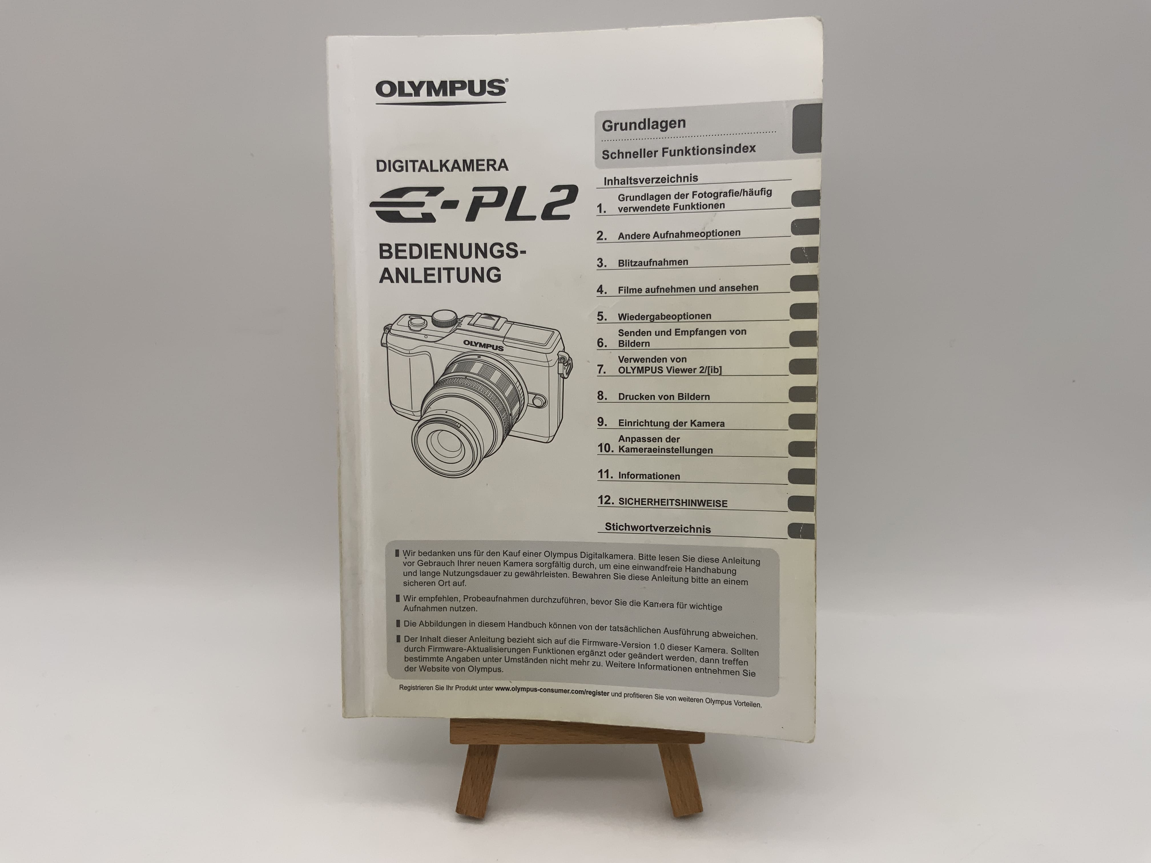 Olympus Camedia E-PL2 User Manual (German)