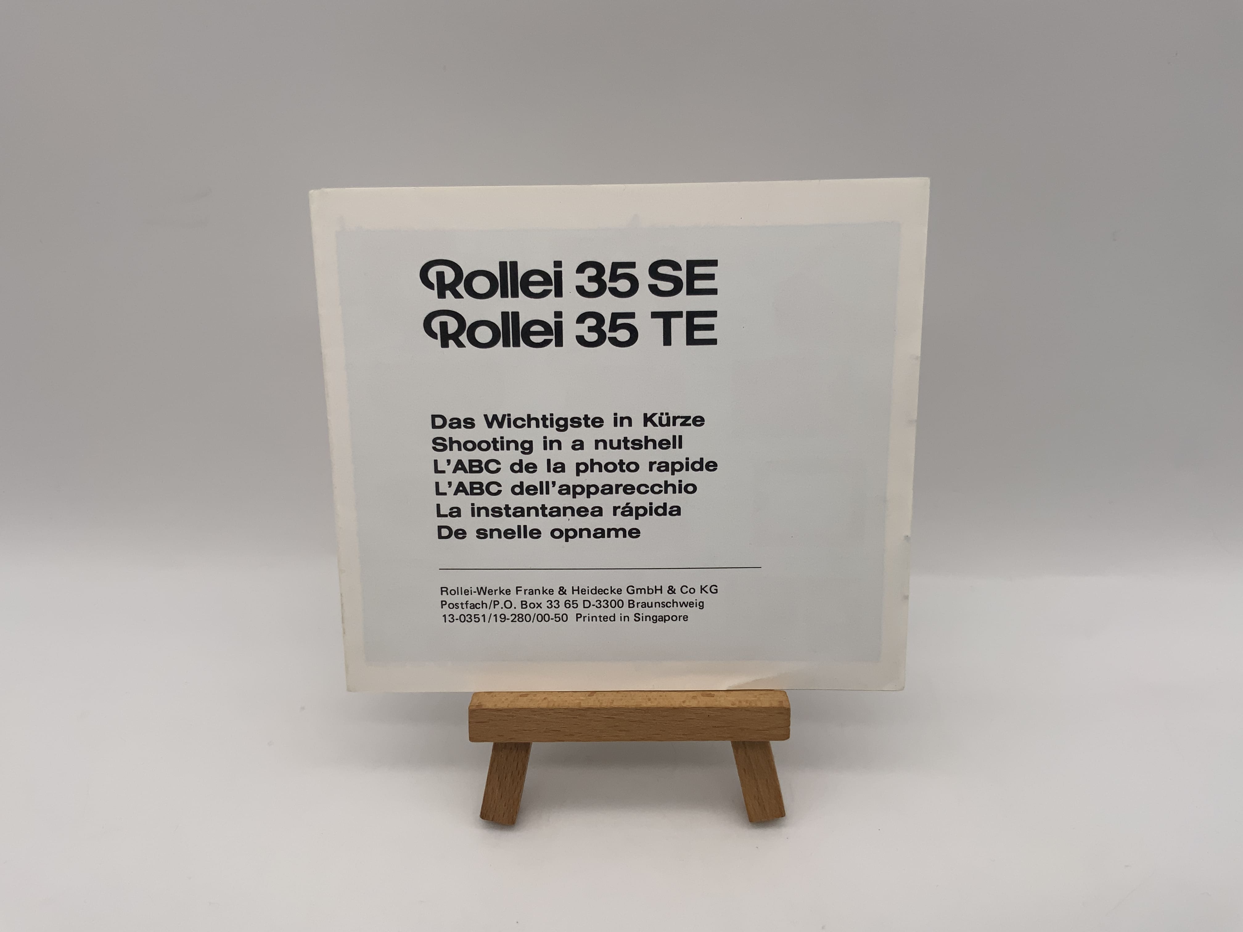 Rollei 35 SE / 35 TE - The most important information at a glance - Operating instructions (German)