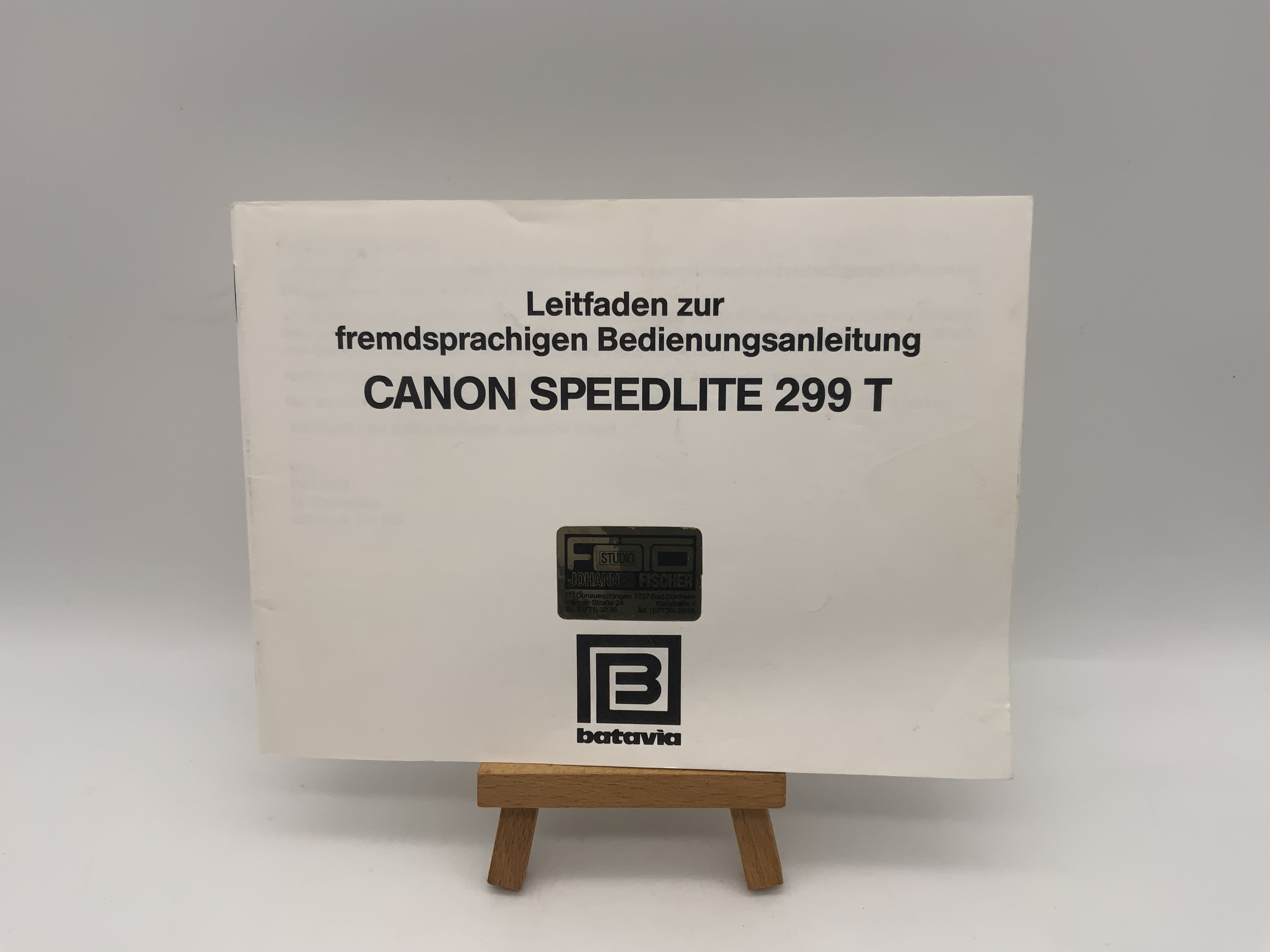 Canon Speedlite 299T User Manual (German)