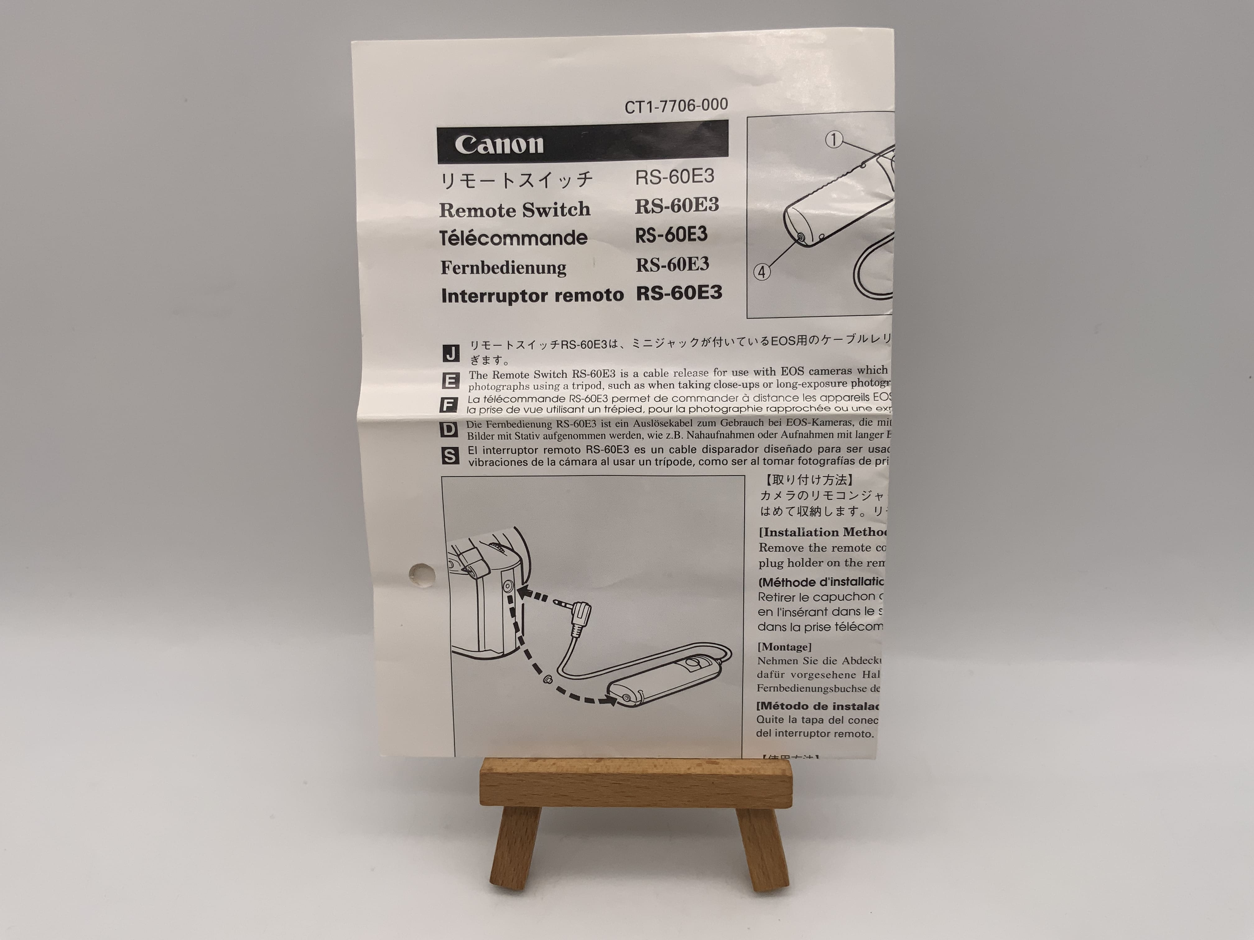 Canon RS-60E3 remote control user manual (German)