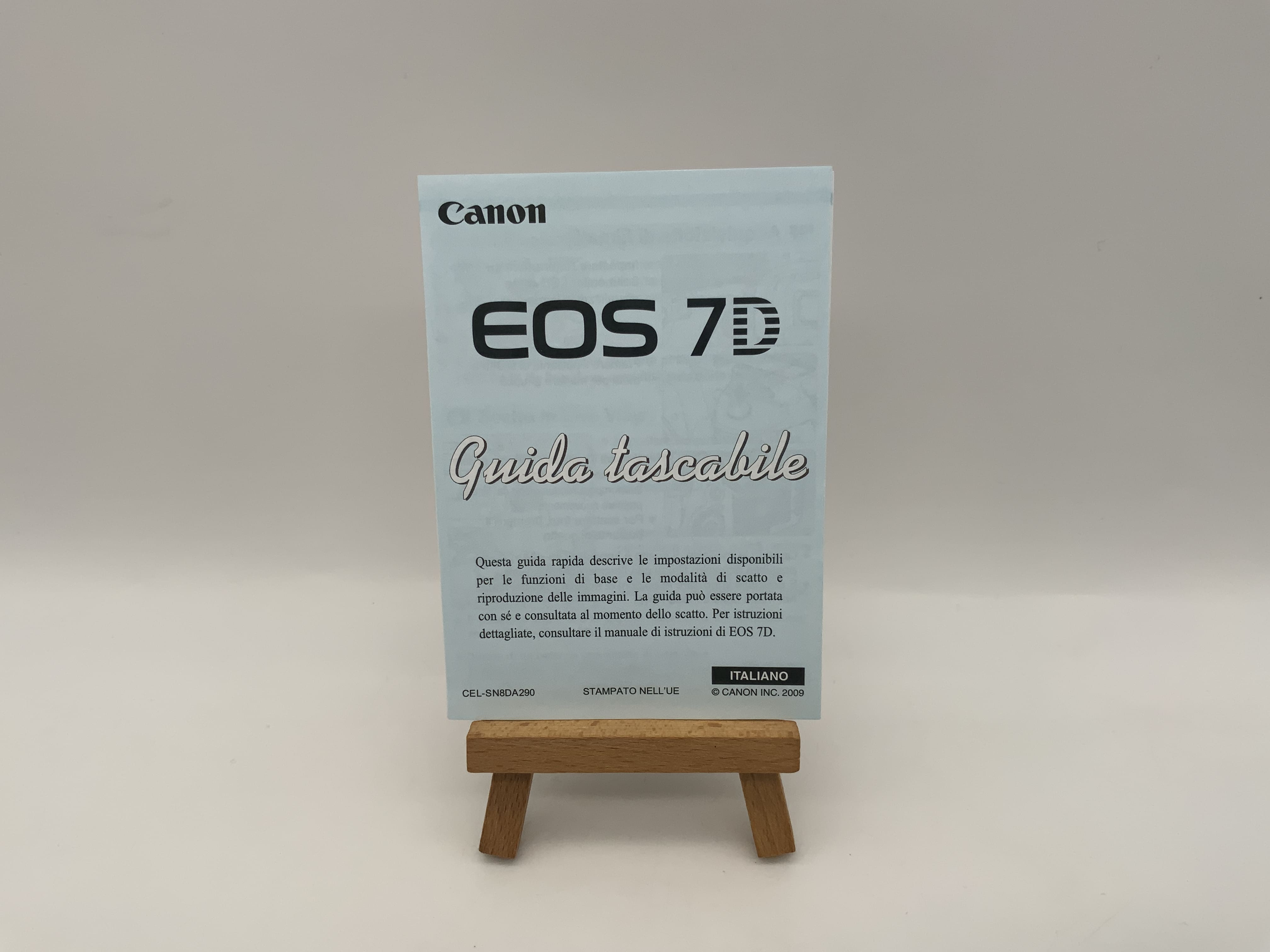 Canon EOS 7D Quick Start Guide (Italian) User Manual