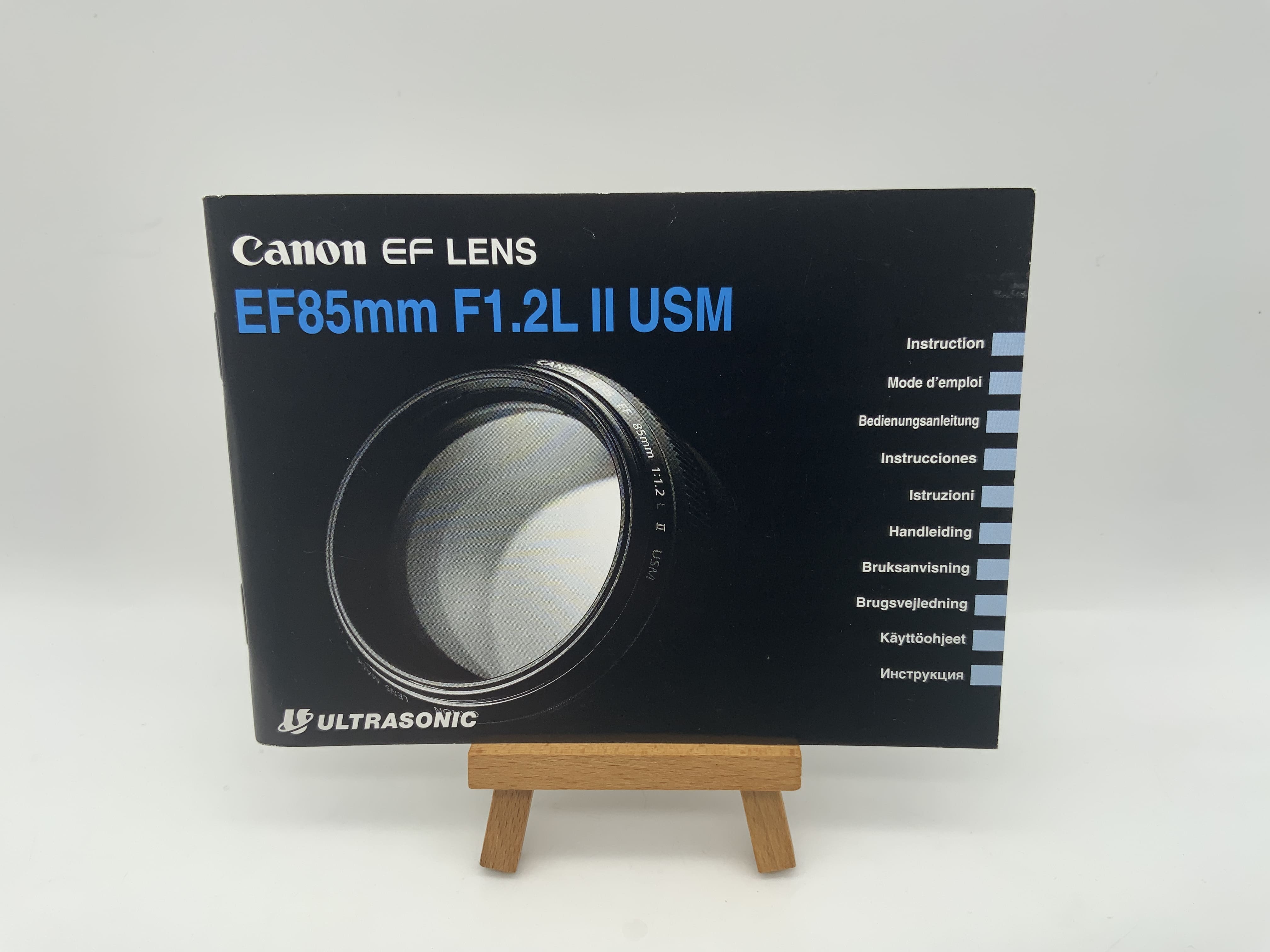Canon EF Lens 85mm F1.2L II USM Ultrasonic User Manual (German)