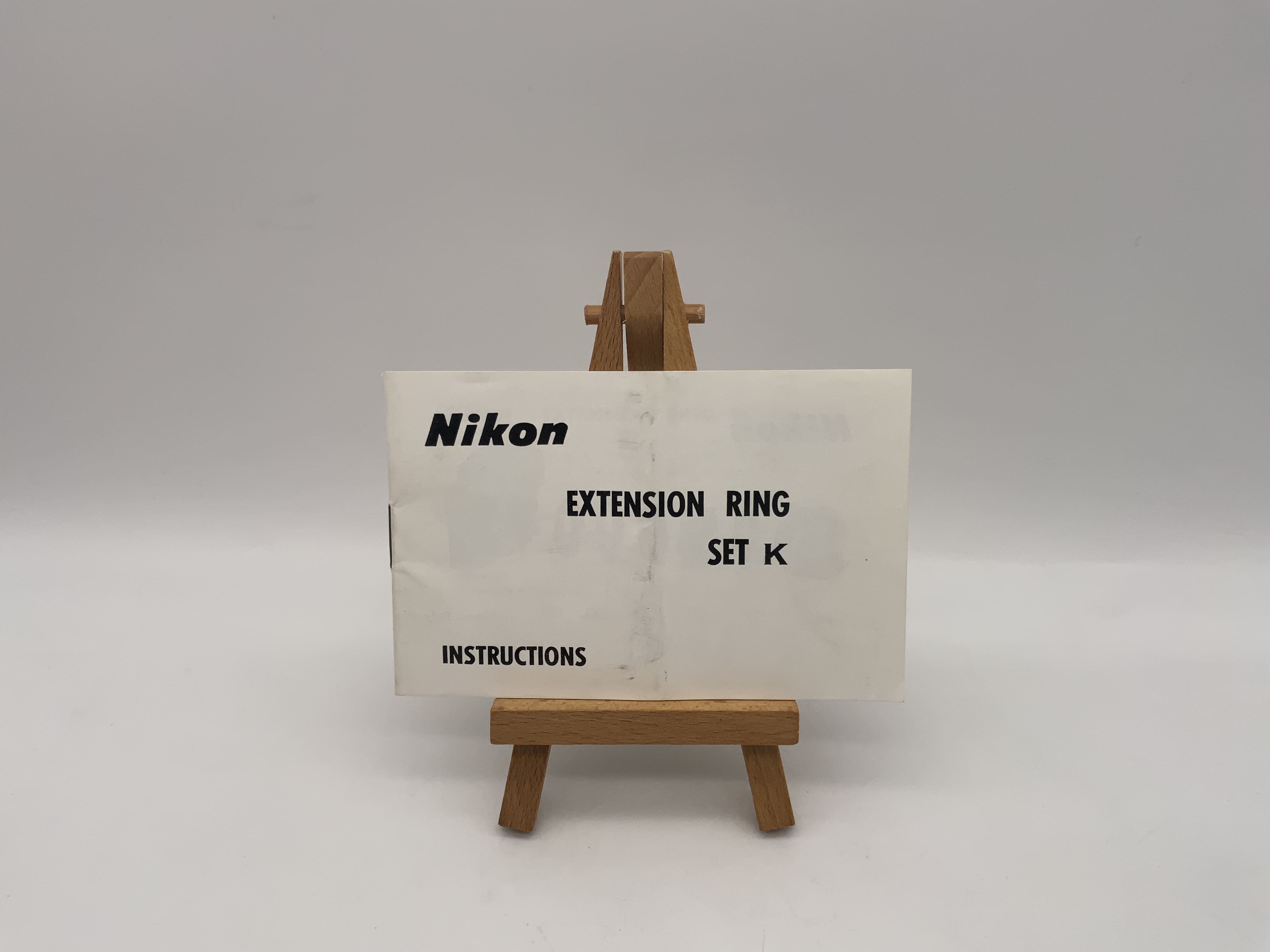 Nikon Extension Ring Set K instruction manual (English)