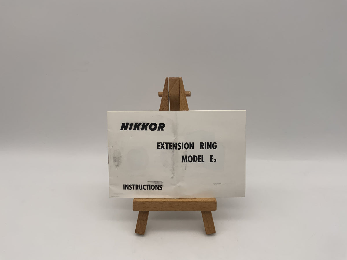 Nikon Extension Ring Model E2 instruction manual (English)