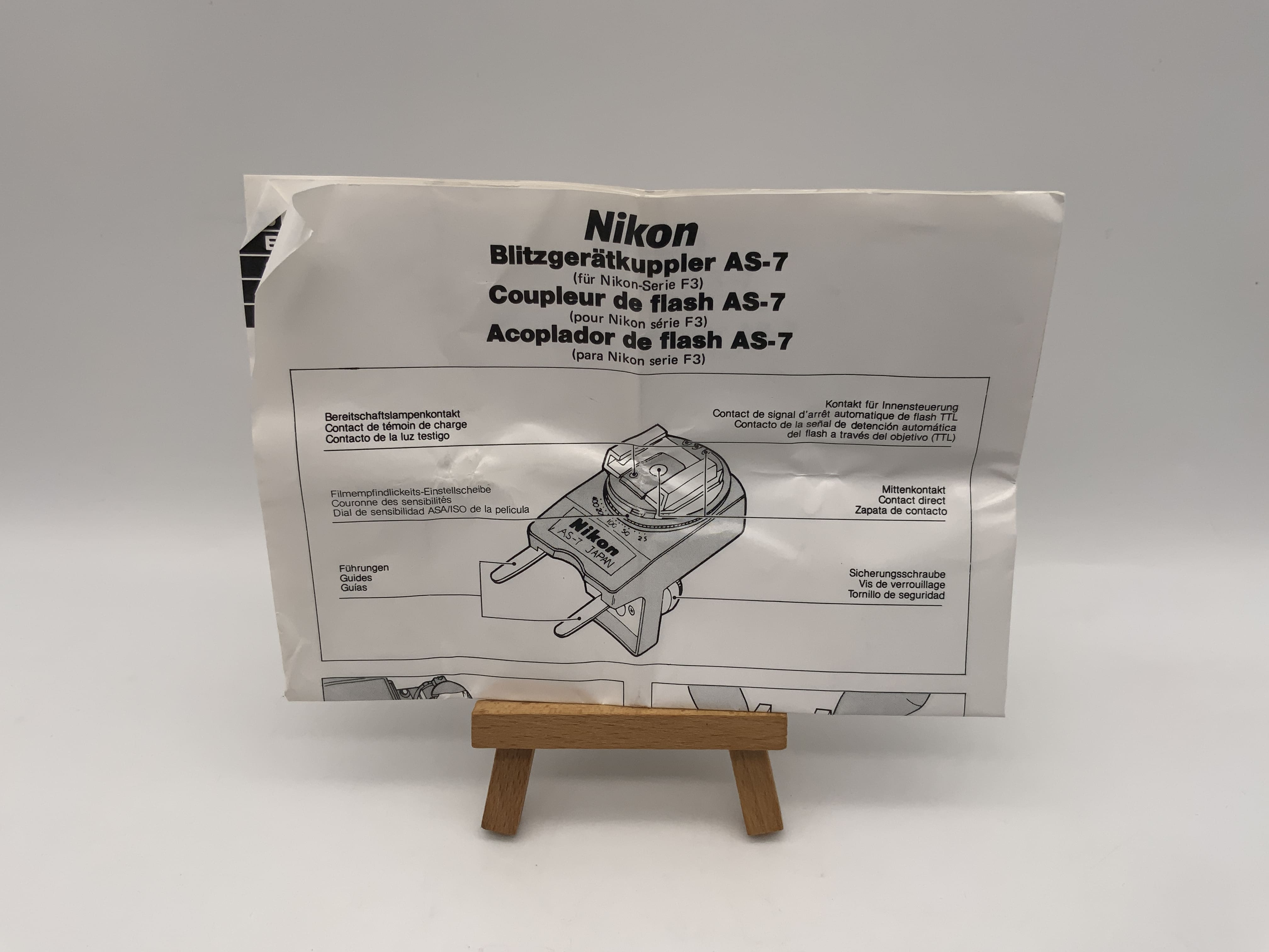 Nikon AS-7 Flash Coupler User Manual (German)