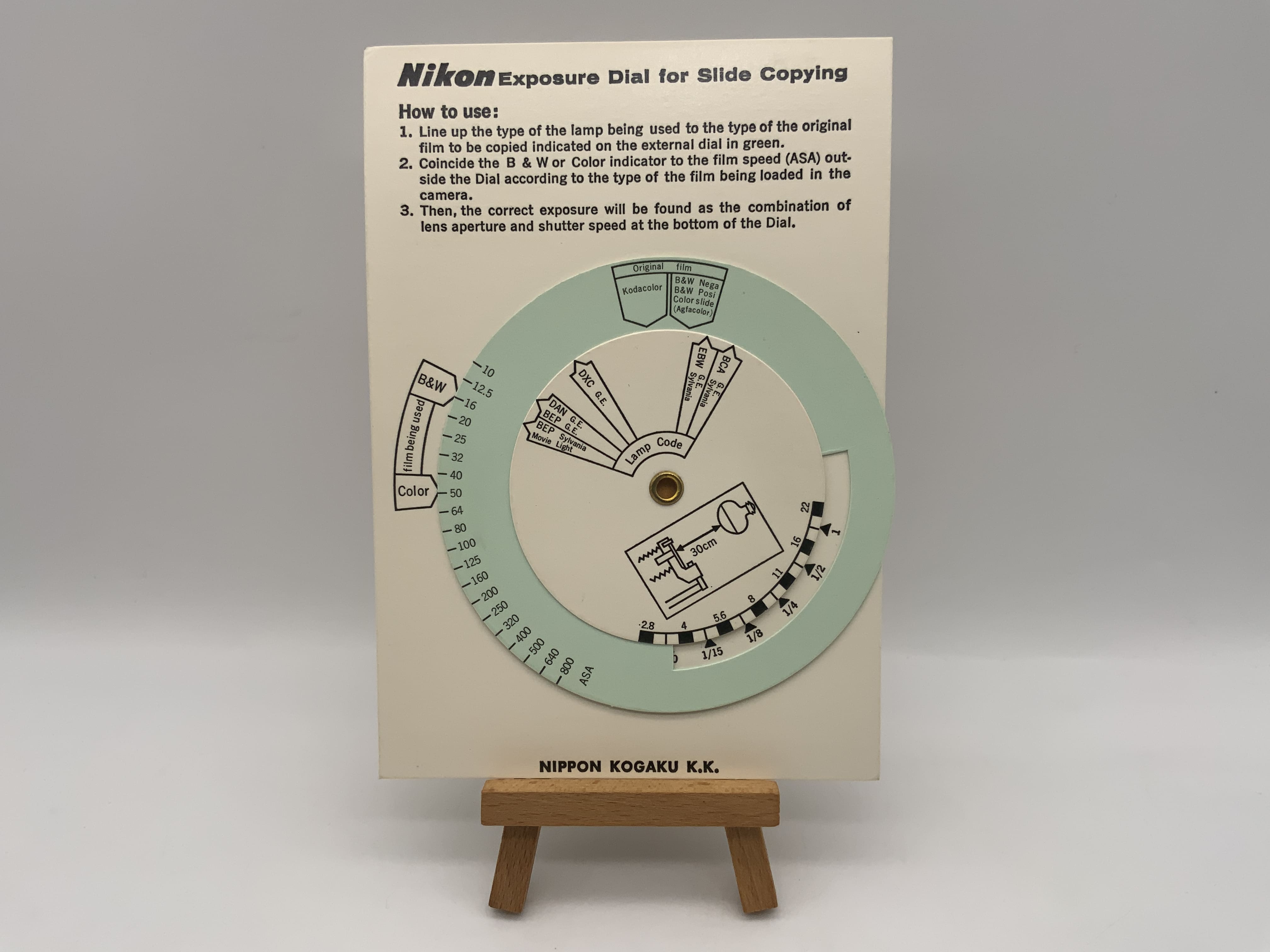 Nikon Exposure Dial for Slide Copying User Manual (German)