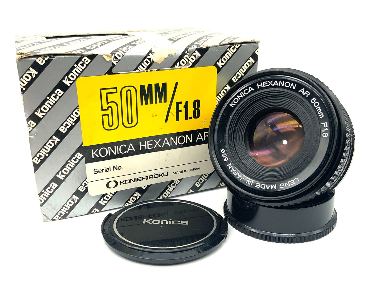 Konica Hexanon OVP 50mm 1:1.8 prime lens (Konica AR)