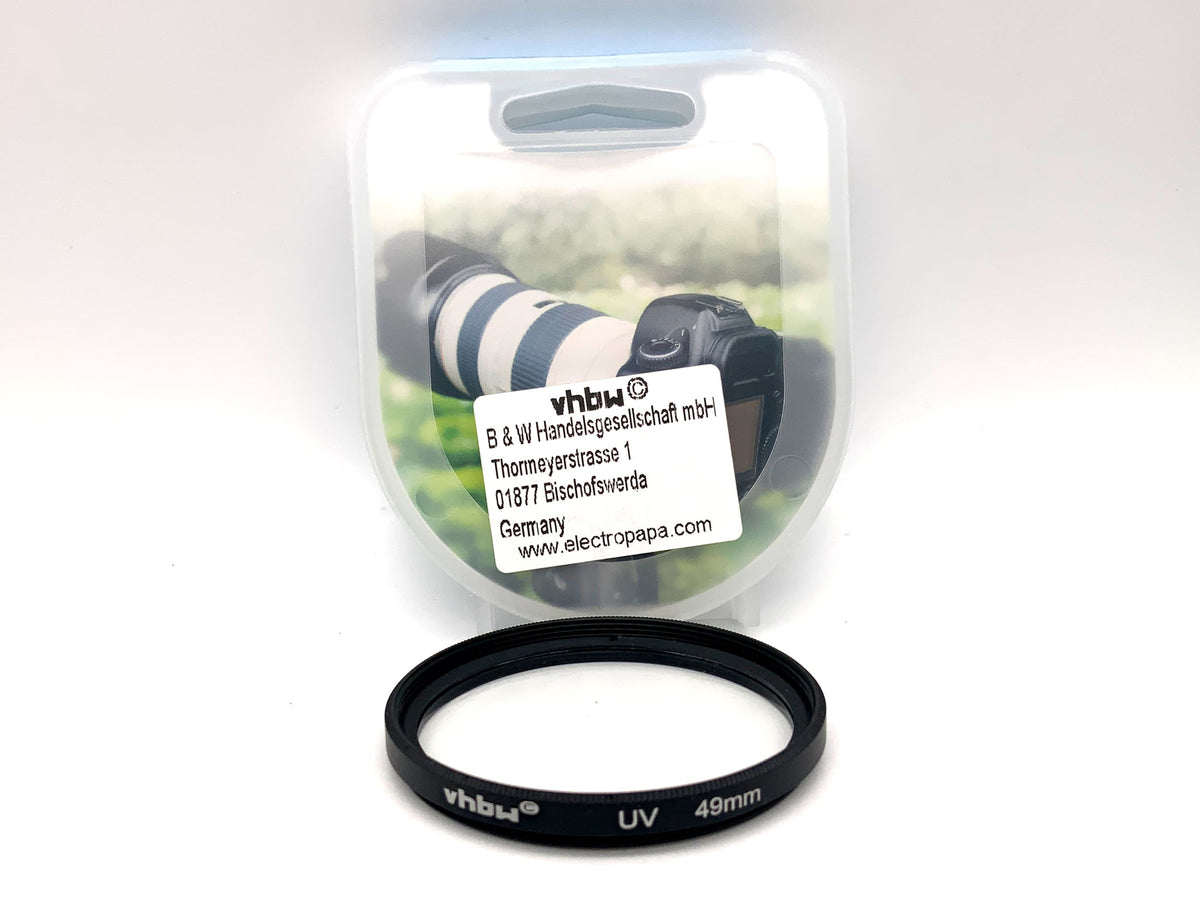 Vhbw UV im Etui Filter 49mm Kreisförmig Filtergewinde