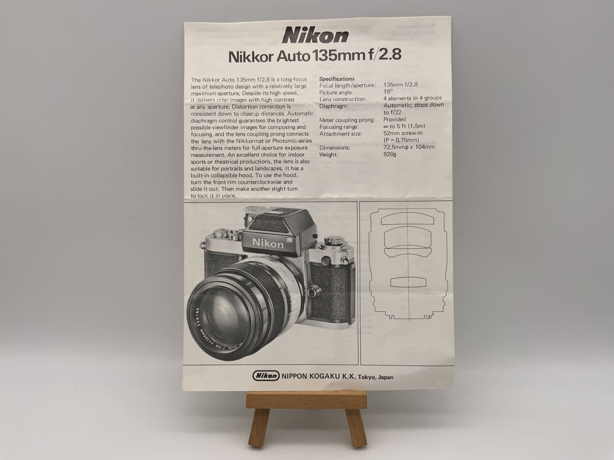 Nikon Nikkor Auto 135mm f/2.8 User Manual (German)