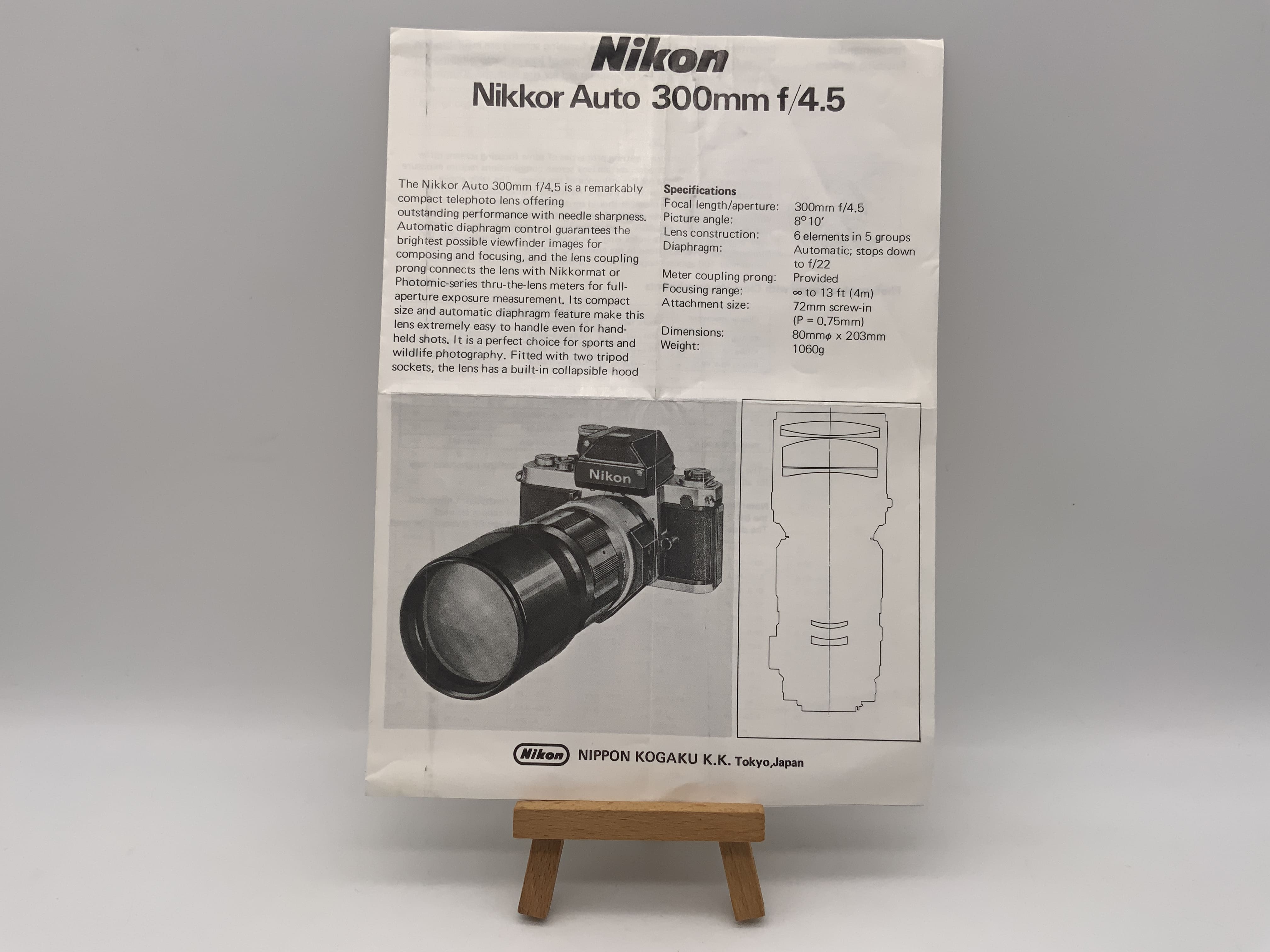 Nikon Nikkor Auto 300mm f/4.5 User Manual (German)