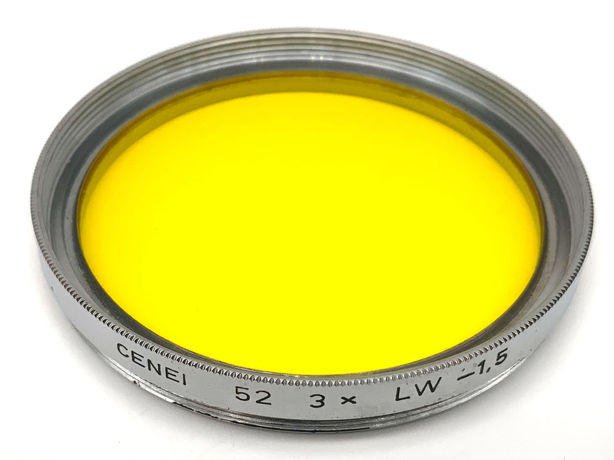 Cenei Farbfilter gelb/yellow 3x LW -1.5 in Chrom Filter 52mm Kreisförmig