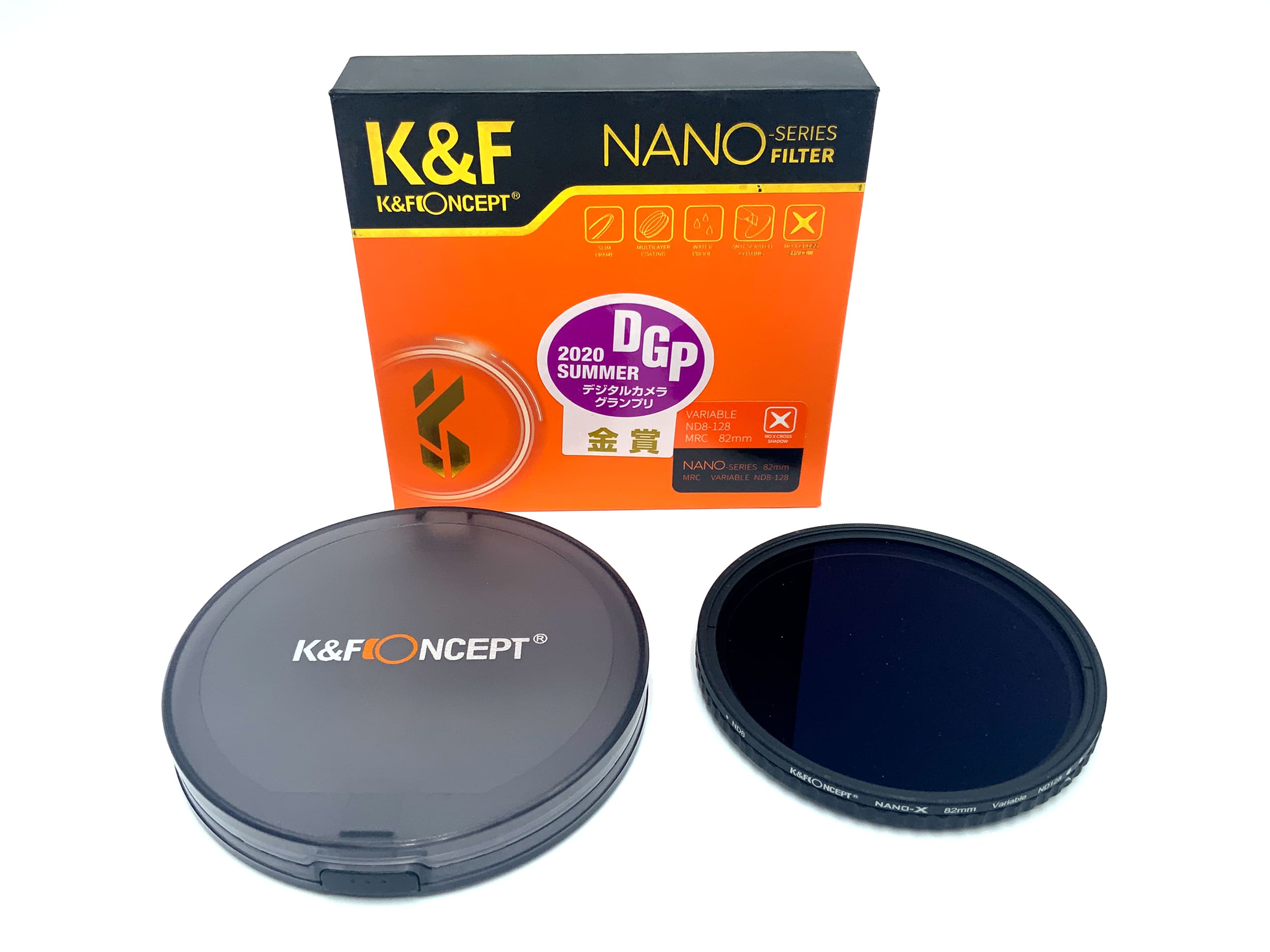 K&F Concept Graufilter Nano-X MRC Variable ND8-128 OVP Filter 82mm Kreisförmig