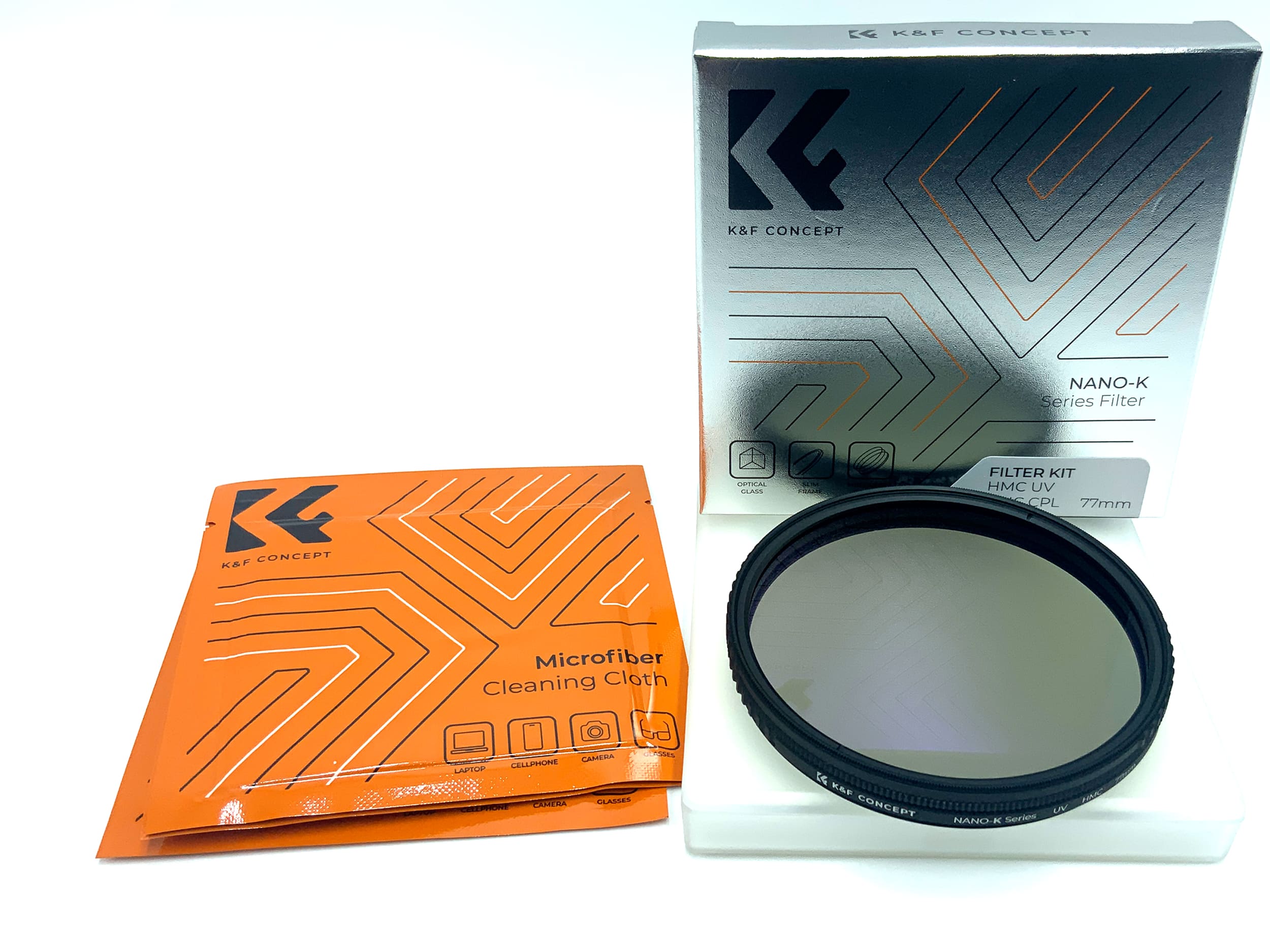 K&F Concept Filter Kit Nano-K HMC UV+CPL in OVP Filter 77mm Kreisförmig