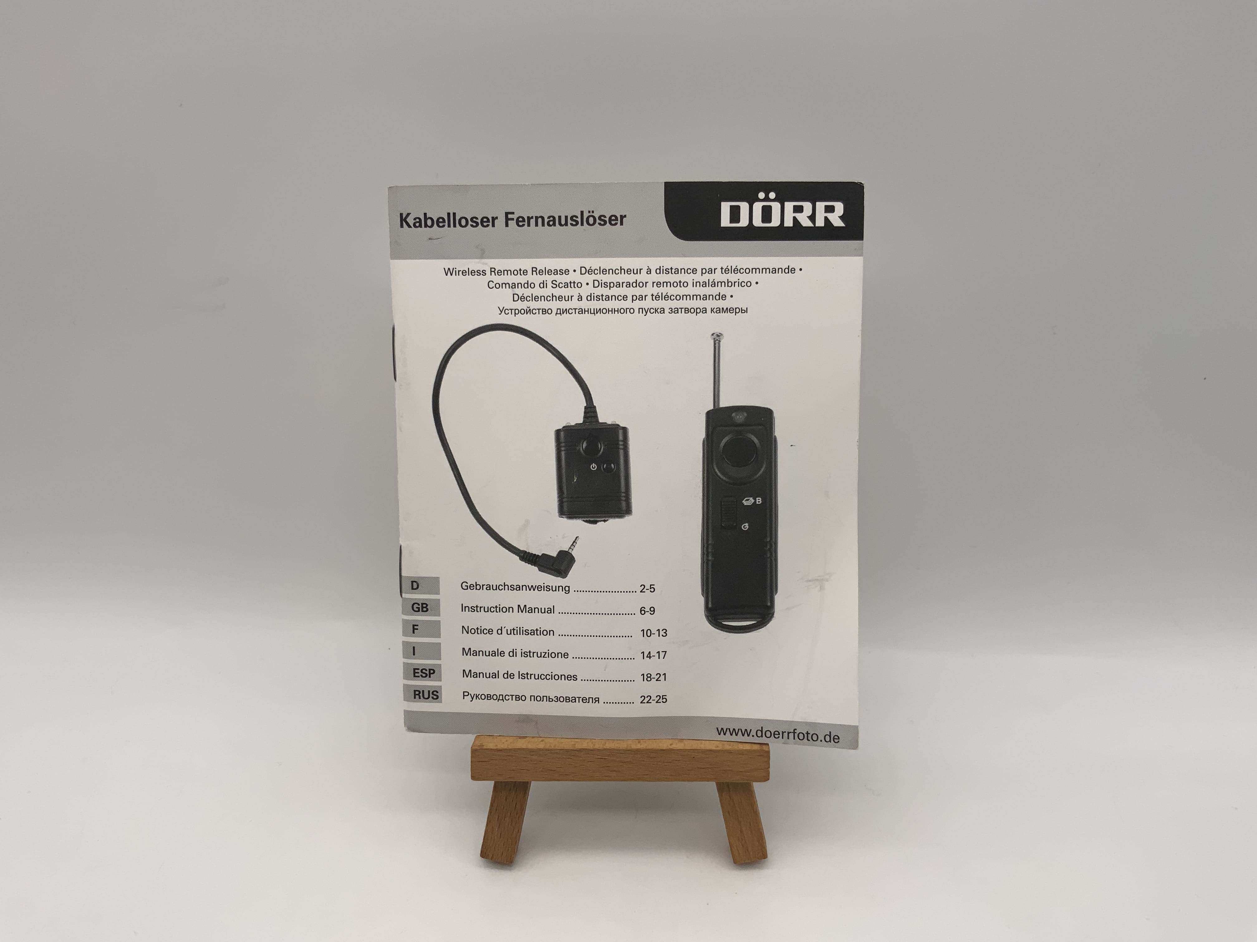 Dörr Wireless Remote Shutter Release Instructions for Use User Manual (German)