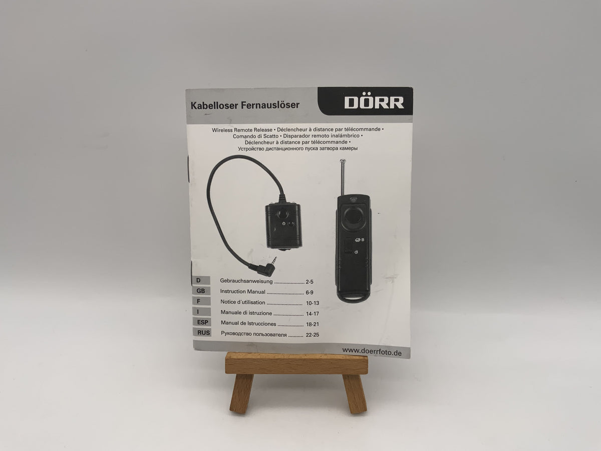 Dörr Wireless Remote Shutter Release Instructions for Use User Manual (German)