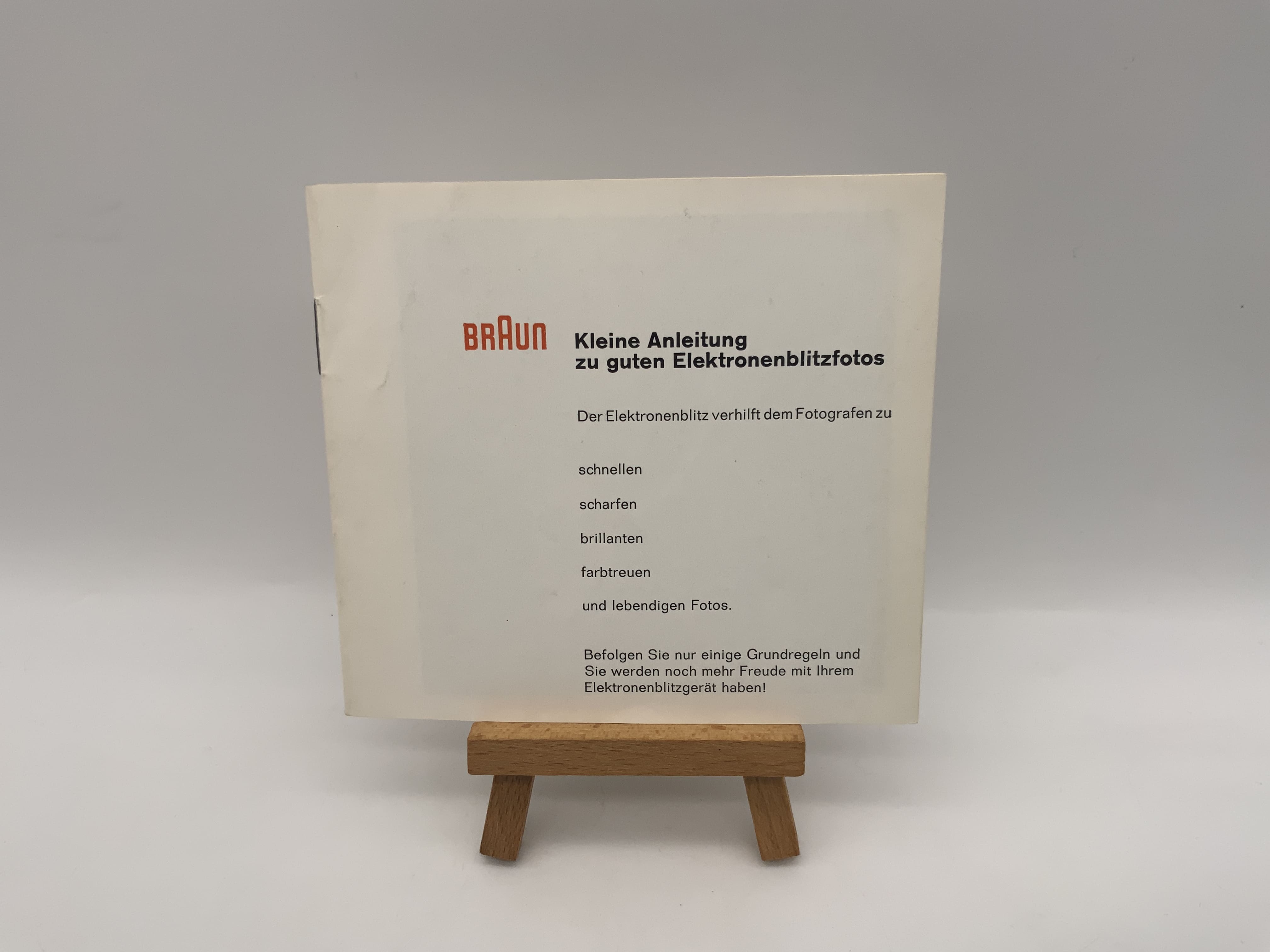 Braun Small Guide to Good Electronic Flash Photos User Manual German