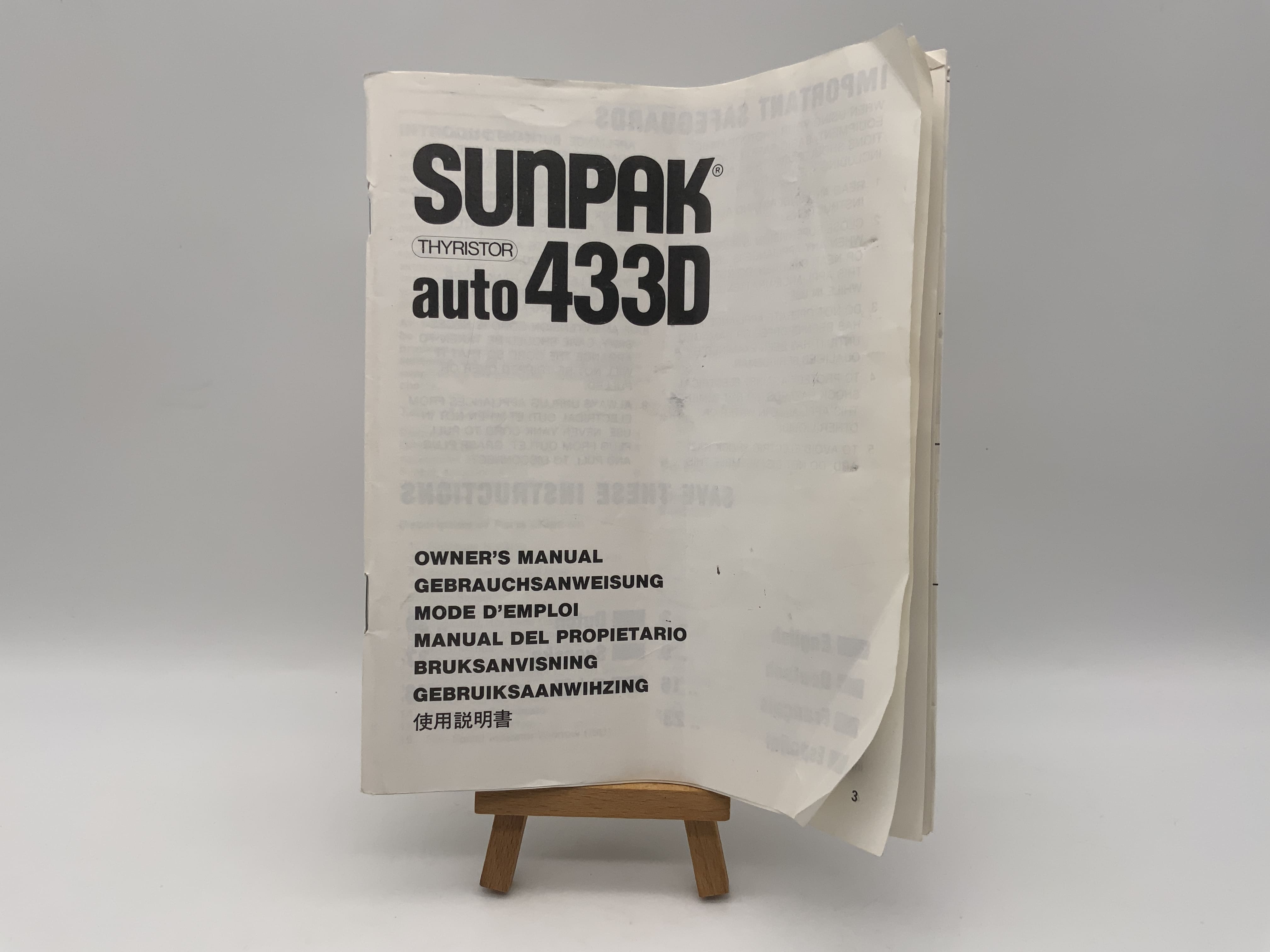 Sunpak auto 433D User Manual Operating Instructions German
