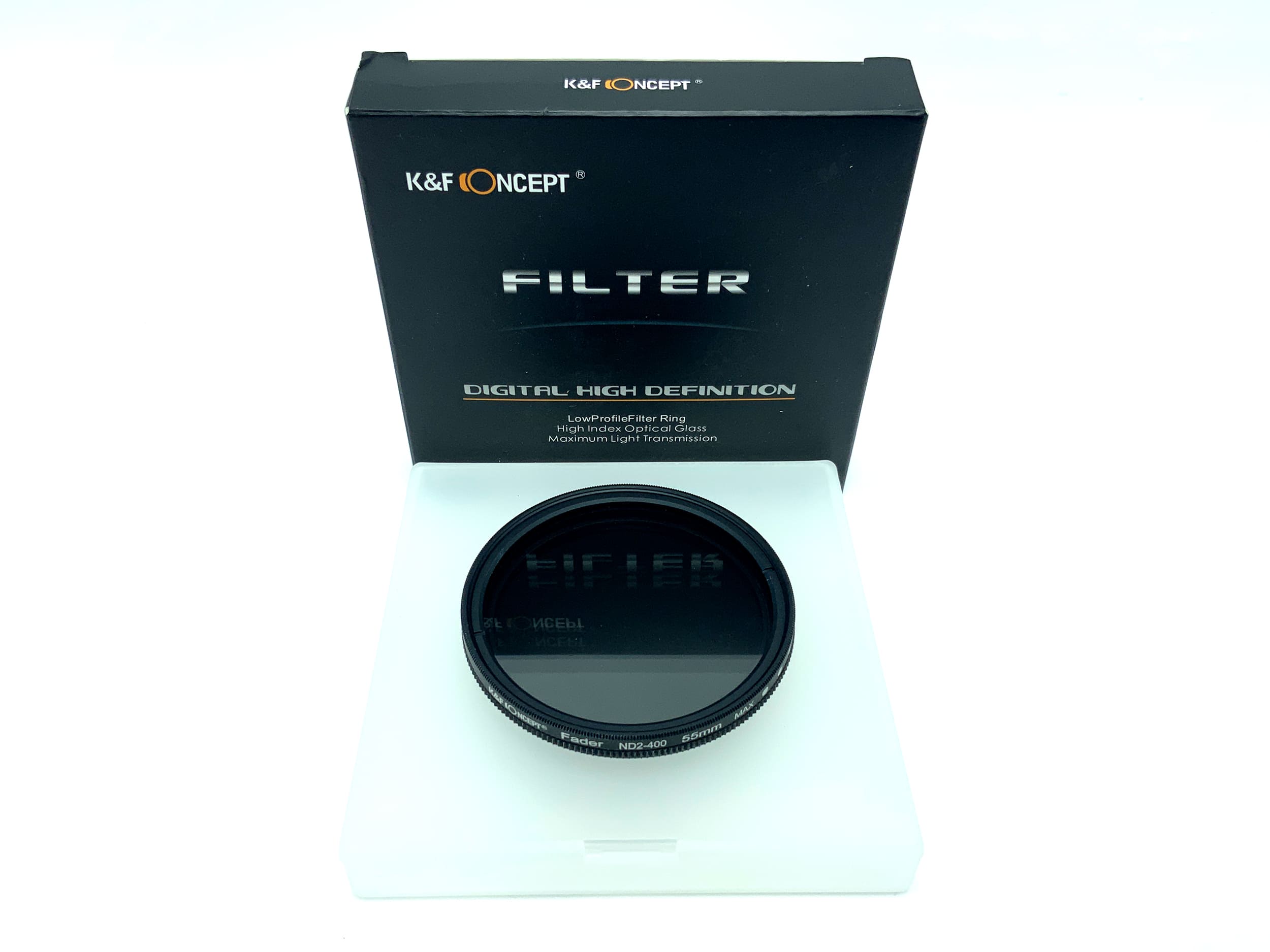 K&F Concept Graufilter Fader Variable ND2-400 in OVP Filter 55mm Kreisförmig