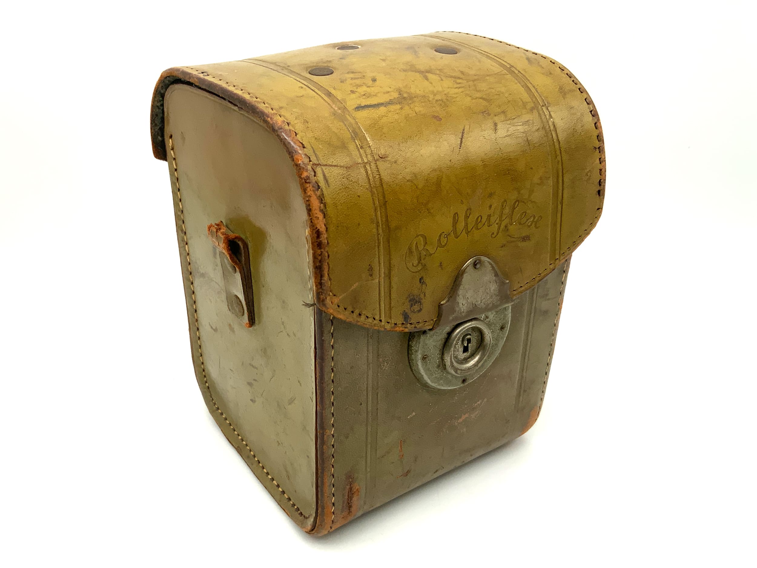 Rollei ready bag, green leather bag! Heavily used! Camera bag