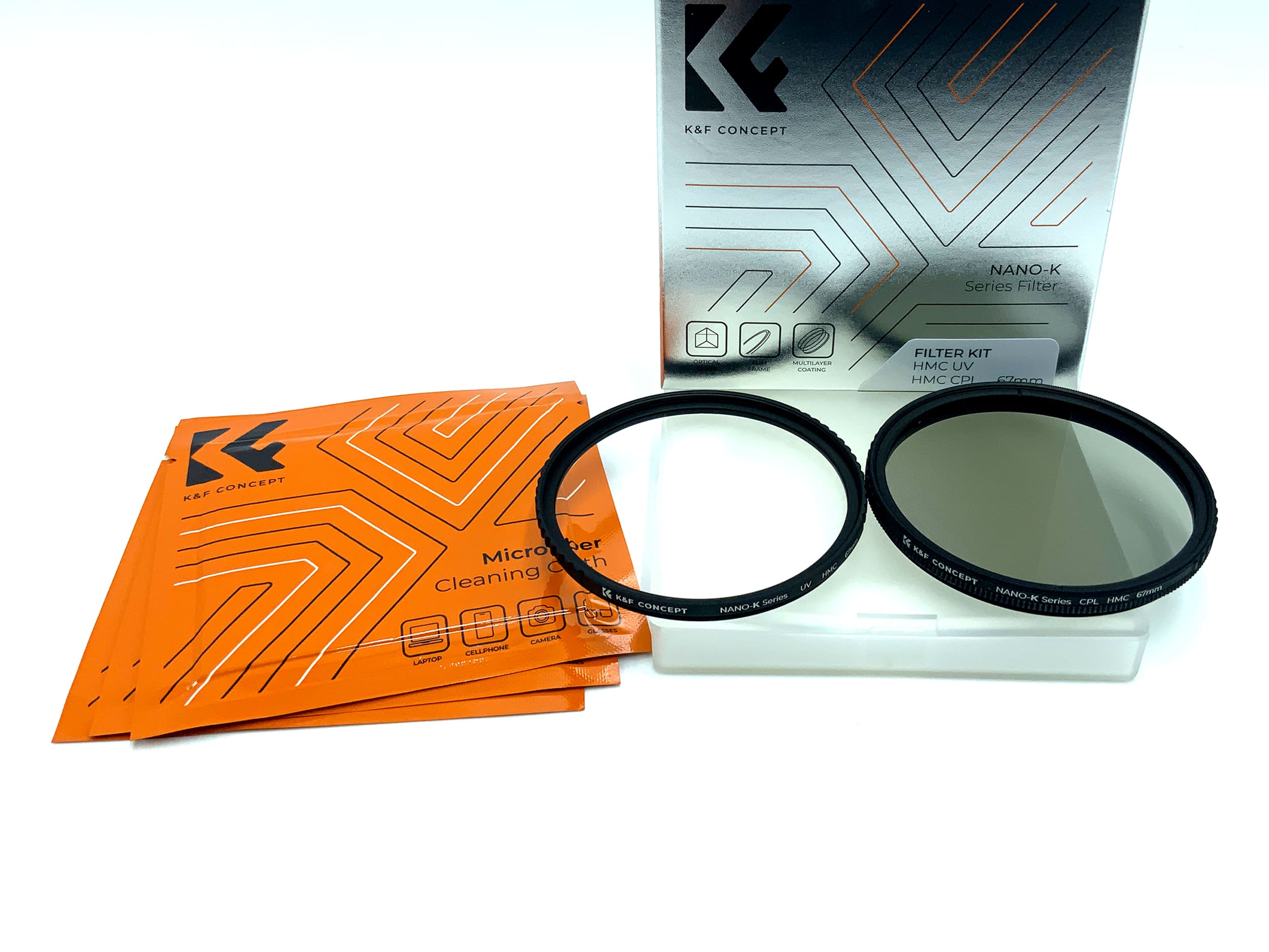 K&F Concept Filter Kit Nano-K HMC UV+CPL in OVP Filter 67mm Kreisförmig