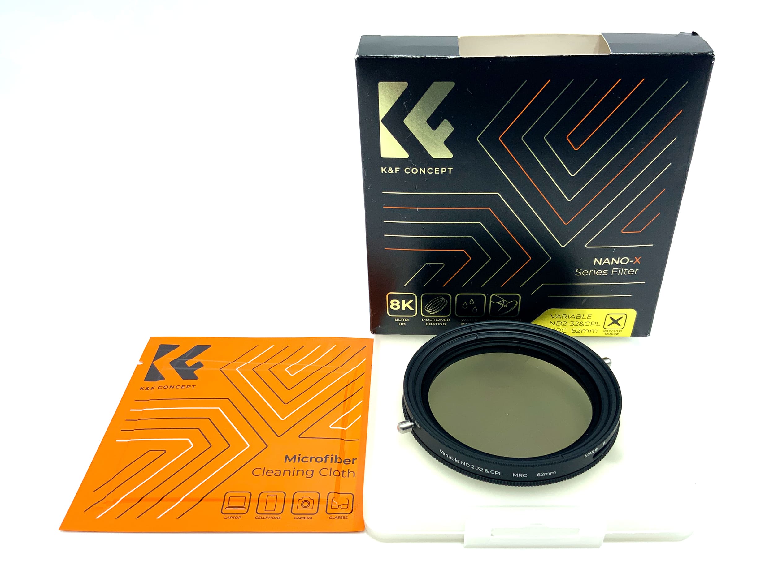 K&F Concept 2-in-1 Filter Nano-X Variable ND2-32 & CPL MRC in OVP Filter 62mm