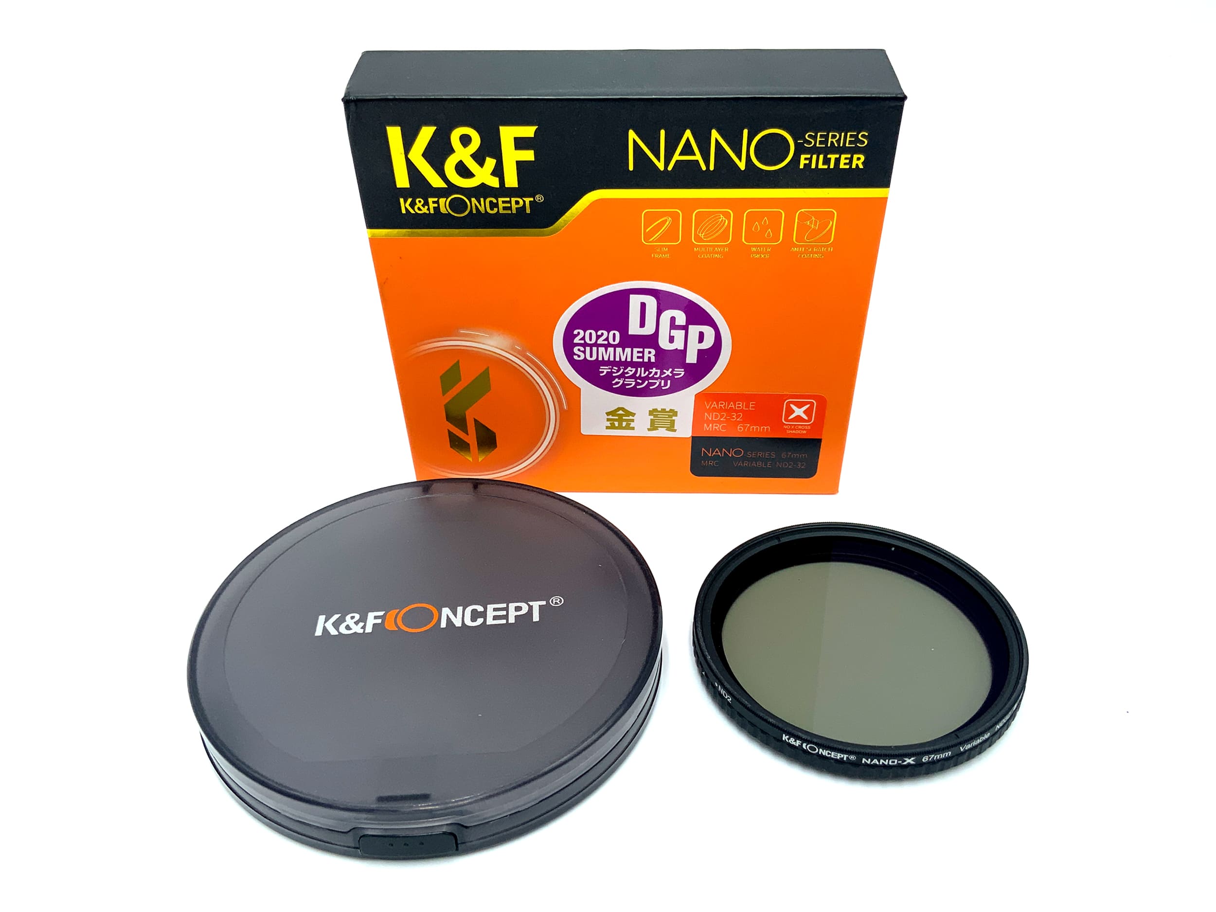 K&F Concept Graufilter Nano-X MRC Variable ND2-32 in OVP Filter 67mm Kreisförmig