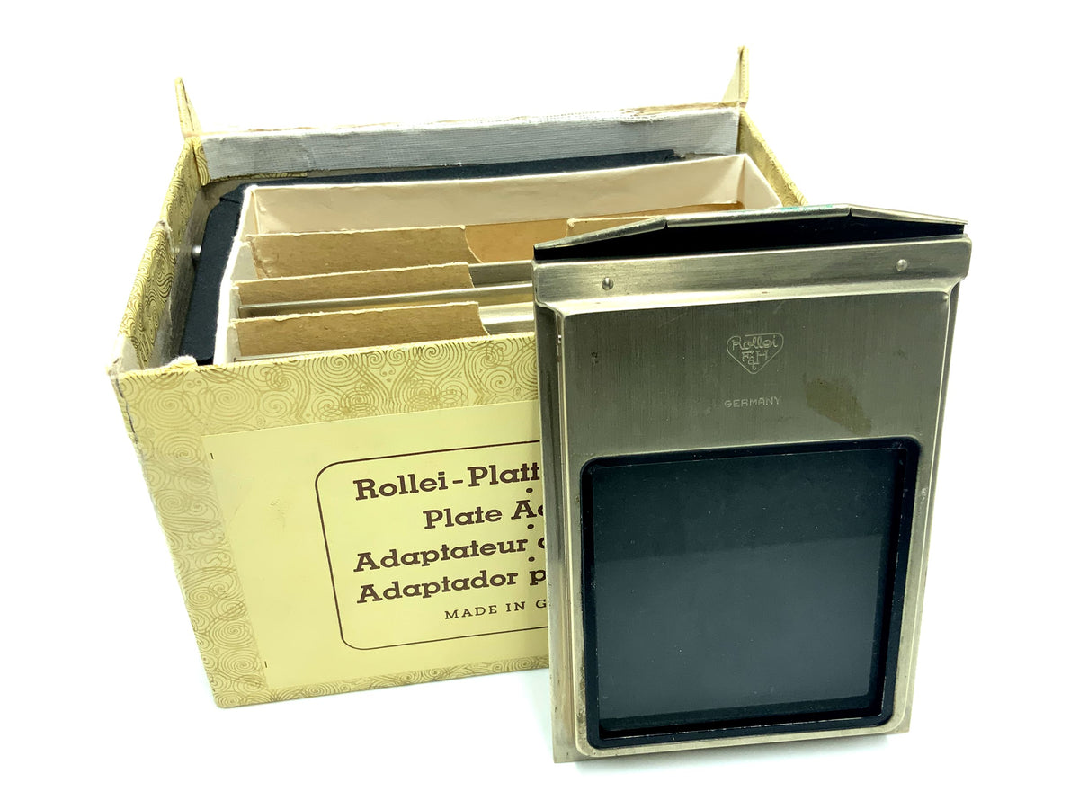 Rollei F&H für Rolleiflex und Rolleicord Plattenadapter 6x6 TLR Set