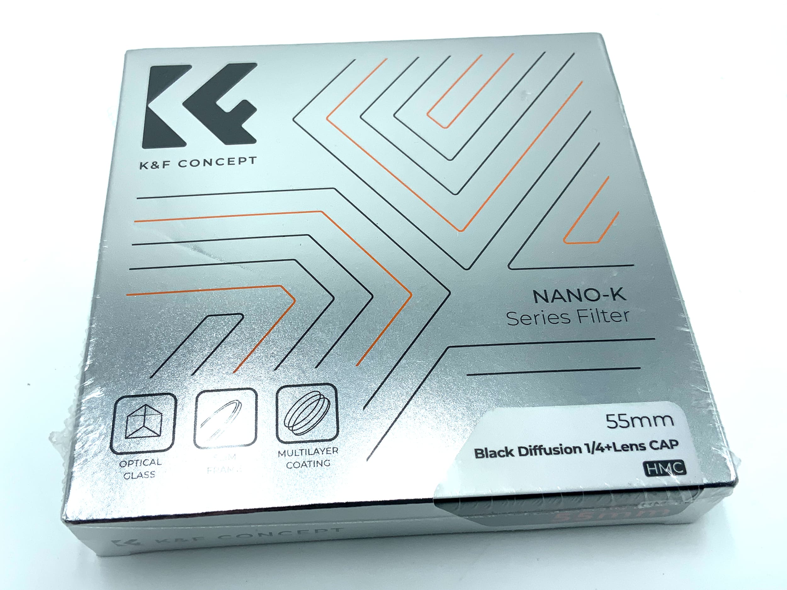 K&F Concept Filter Kit Nano-K HMC Black Diffusion 1/4+Lens Cap OVP Filter 55mm