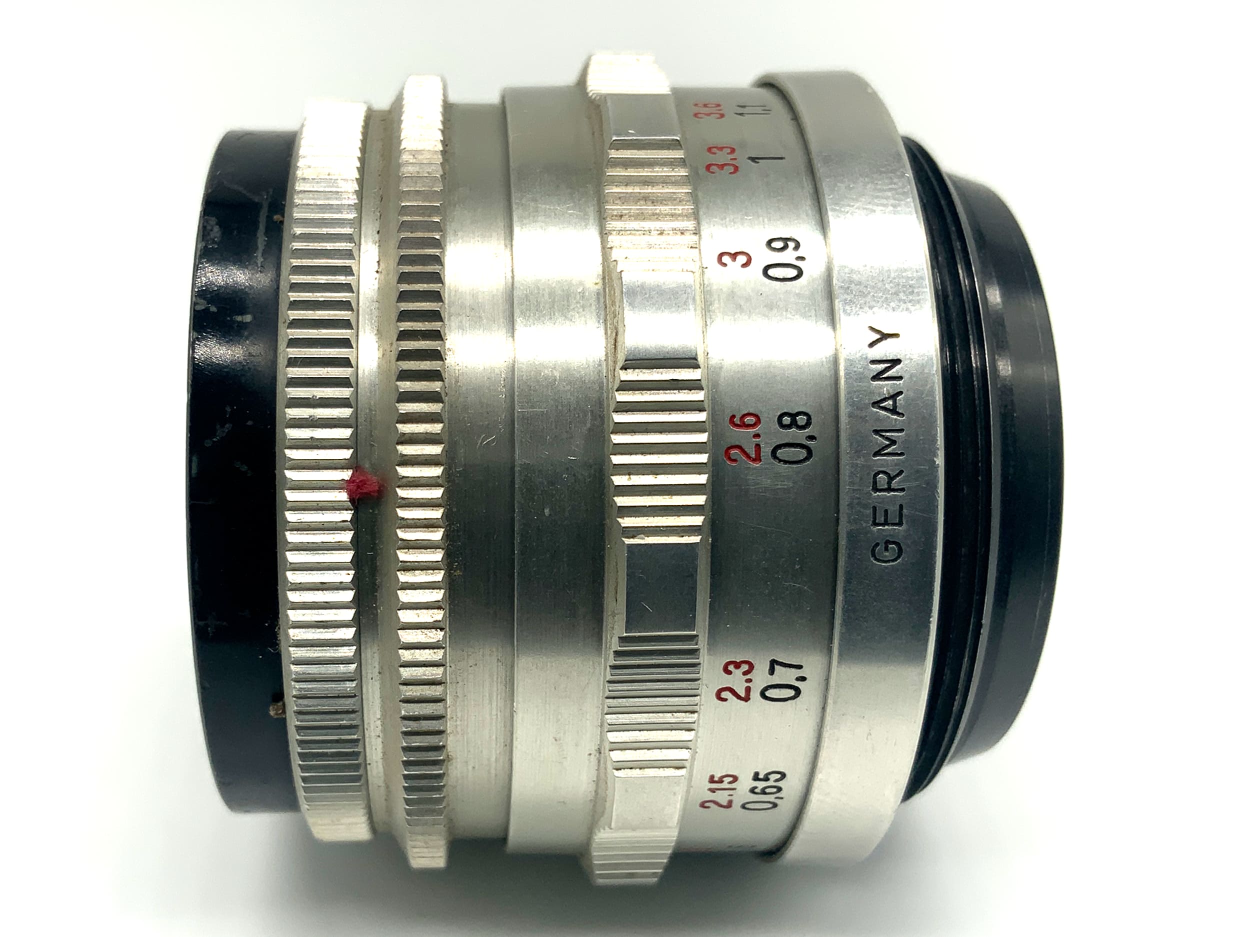 Carl Zeiss Jena Tessar Q1 compact 12 Blades red T 50mm 1:2.8 (M42) Pilz!