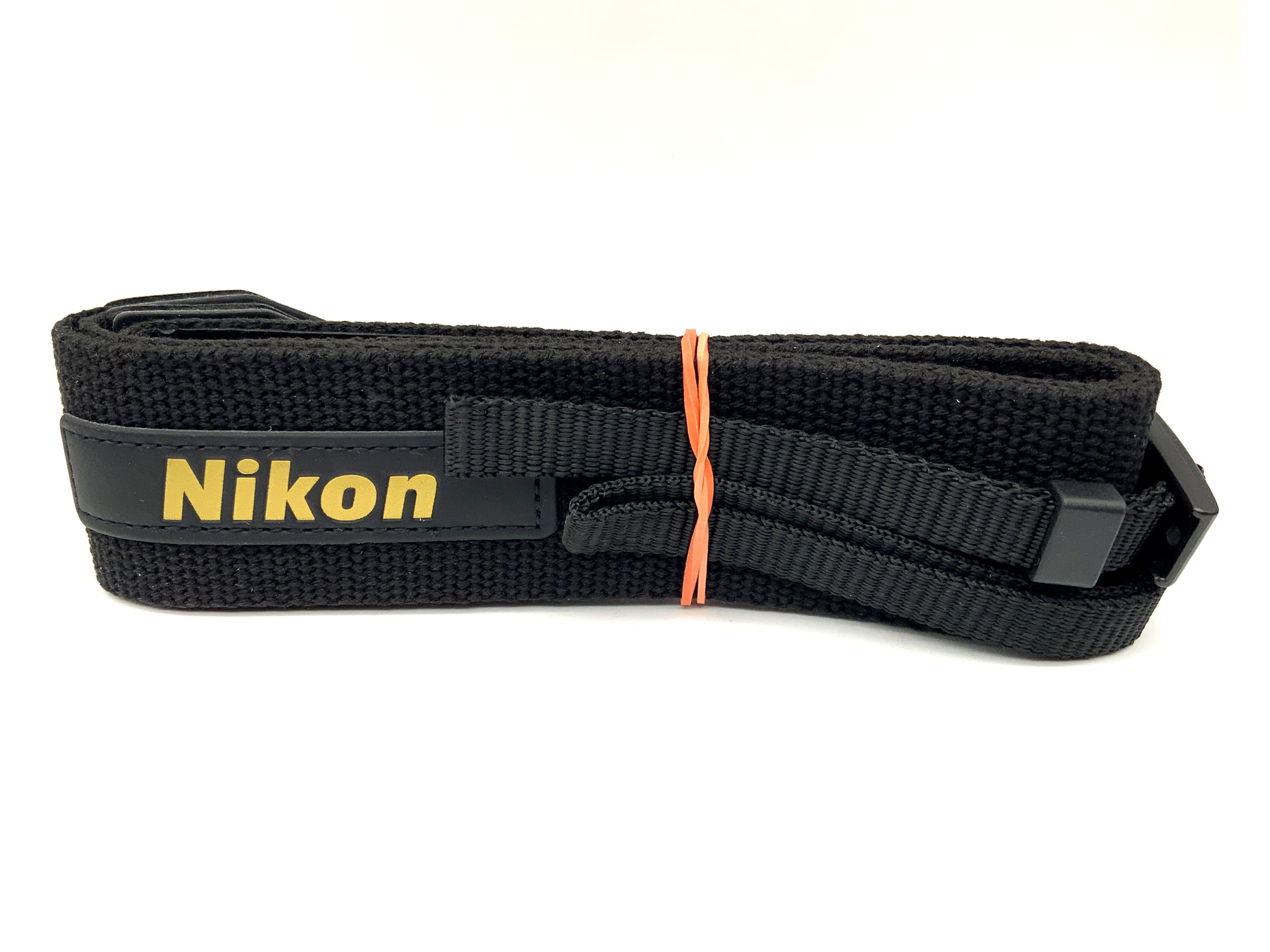 Nikon camera strap, black/gold, approx. 38mm