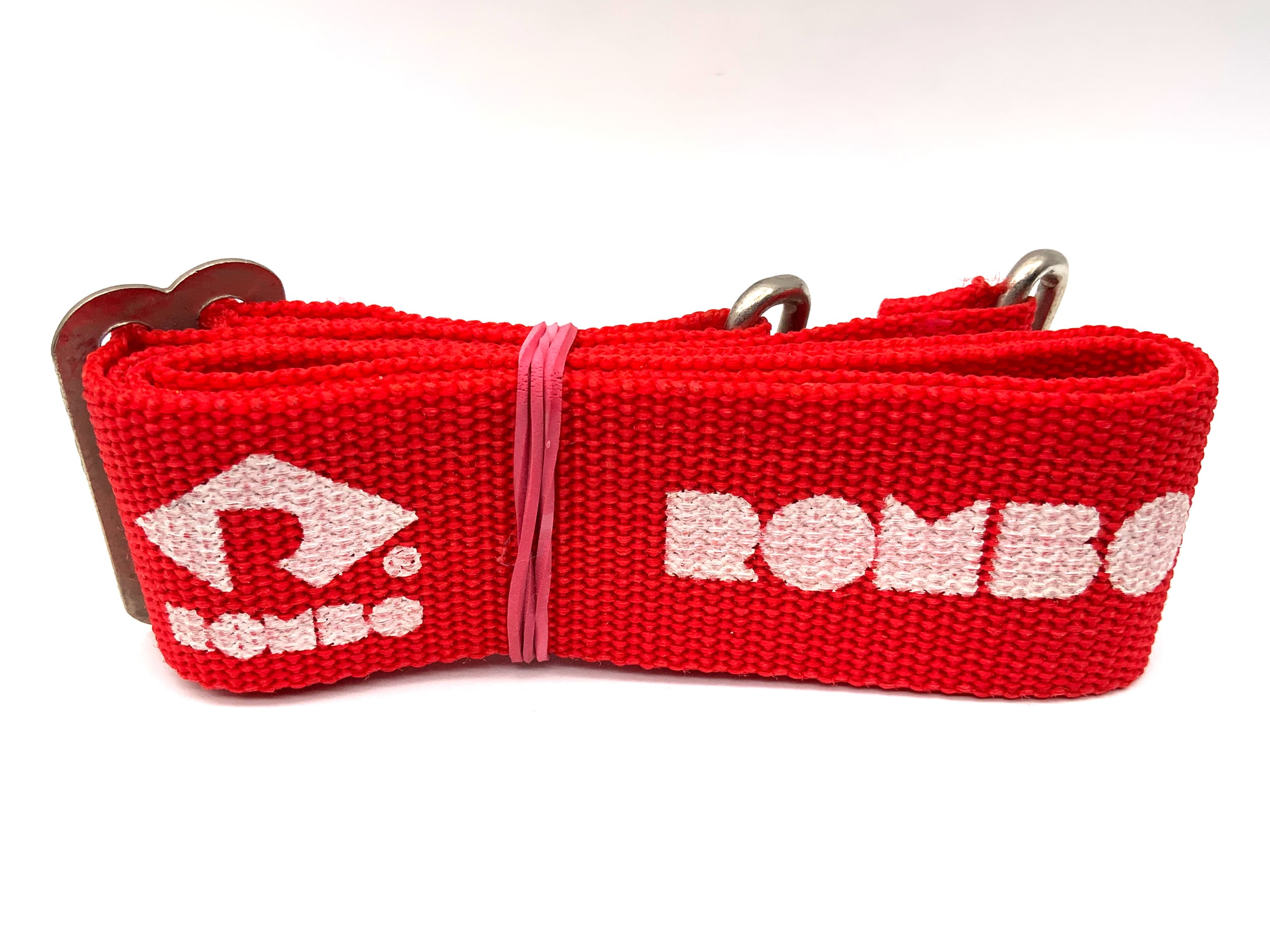 Rombo camera strap, red/white, approx. 37mm