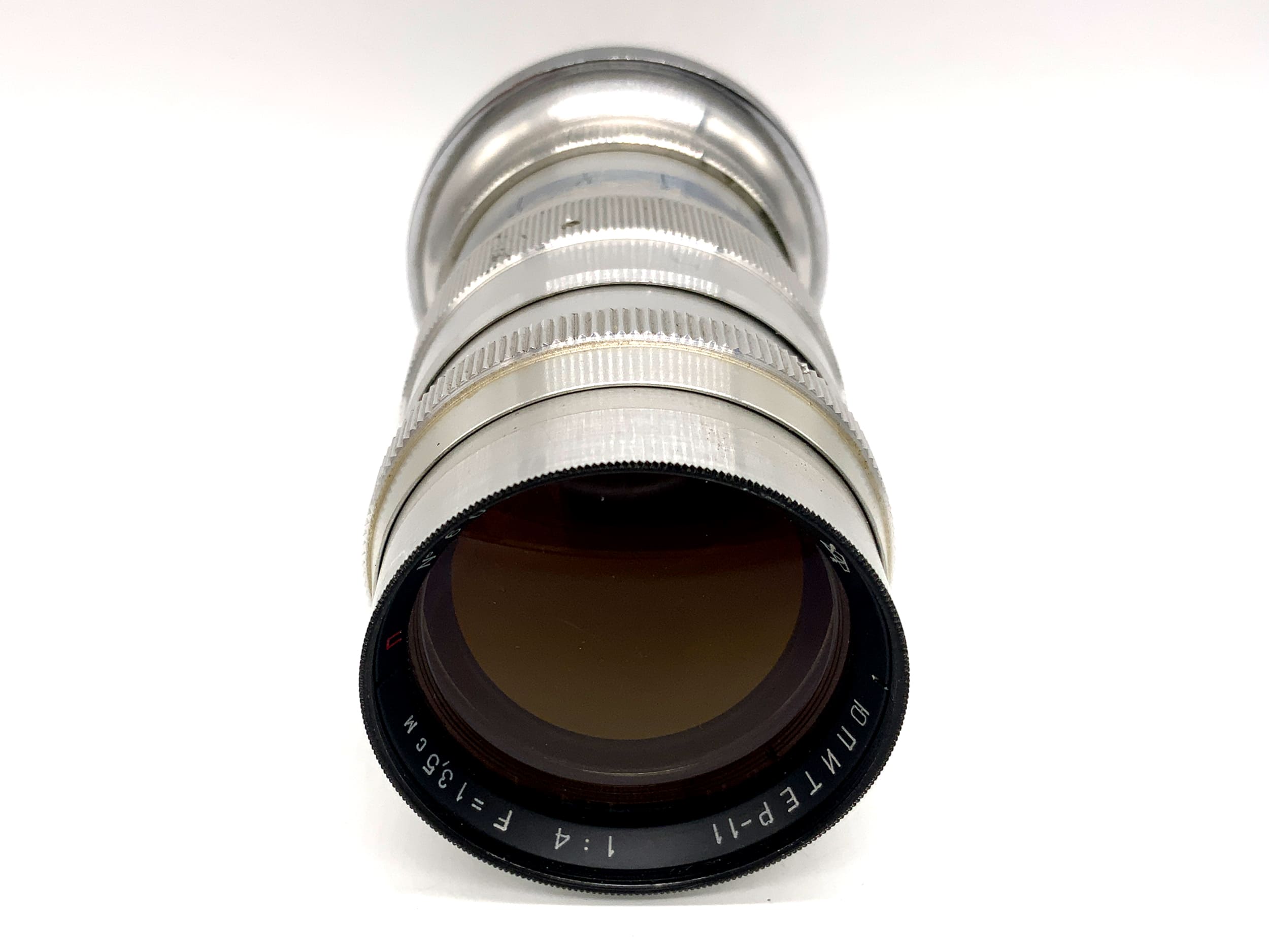 KMZ Jupiter-11 red P 135mm 1:4 Objektiv Festbrennweite (Contax RF)