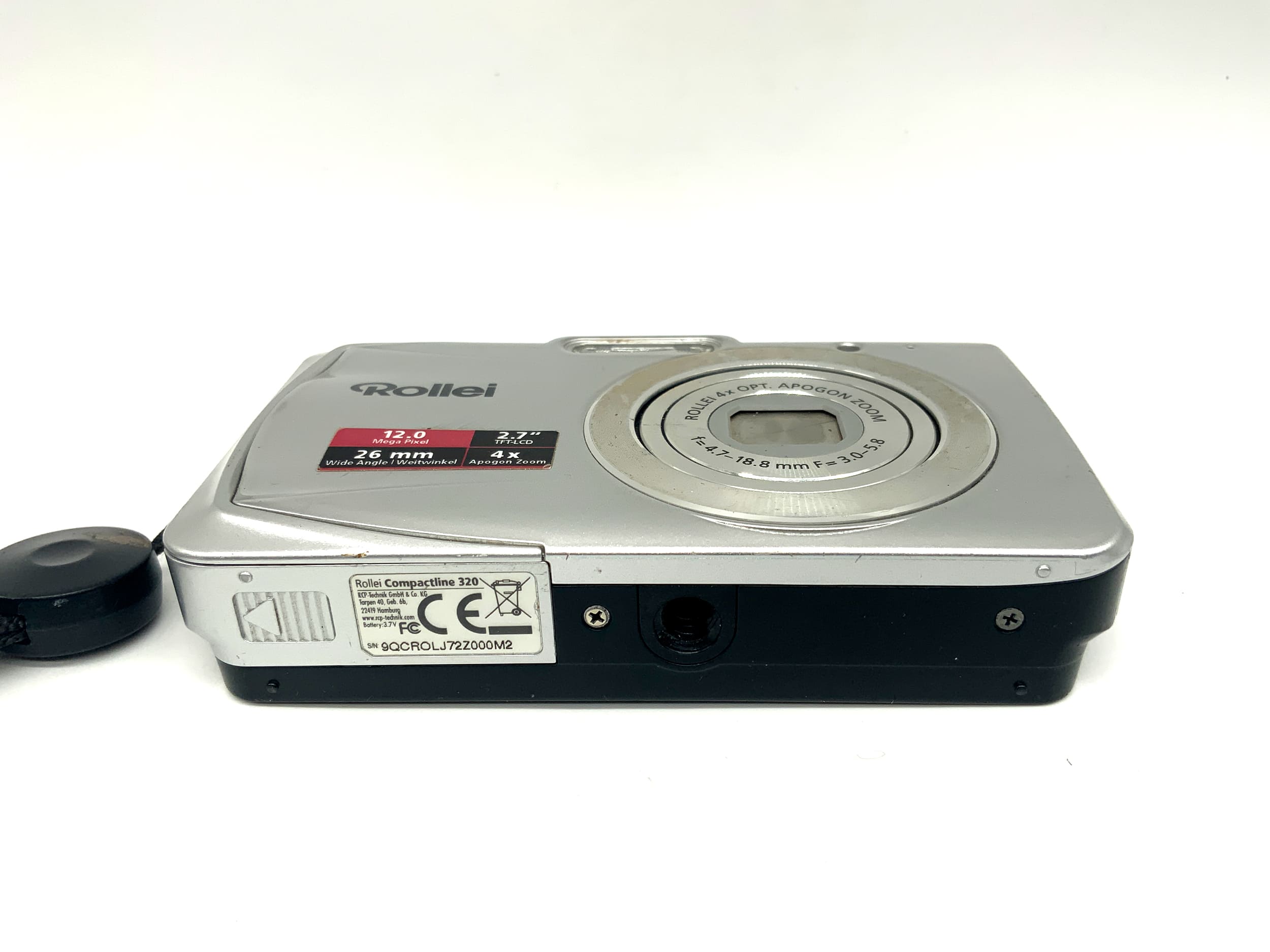 Rollei Compactline 320 Kompaktkamera mit f 4.7, 18,8mm 4x Punkt auf Display