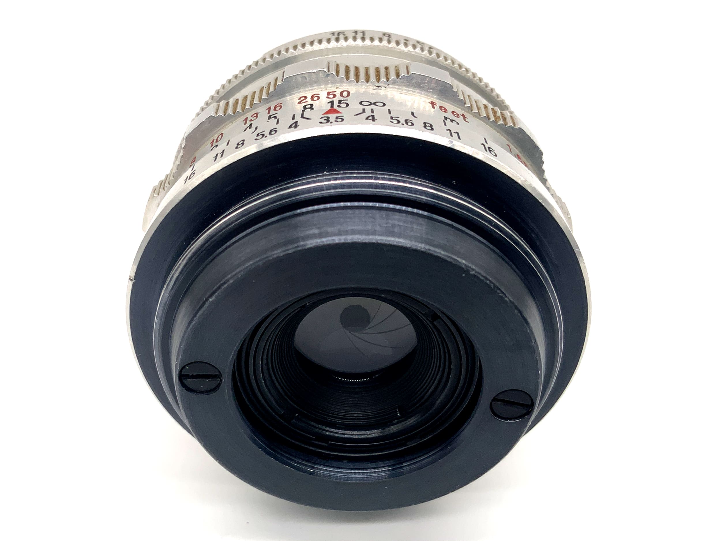 Carl Zeiss Jena Tessar Q1 compact 12 Blades red T 50mm 1:3.5 Objektiv (M42)