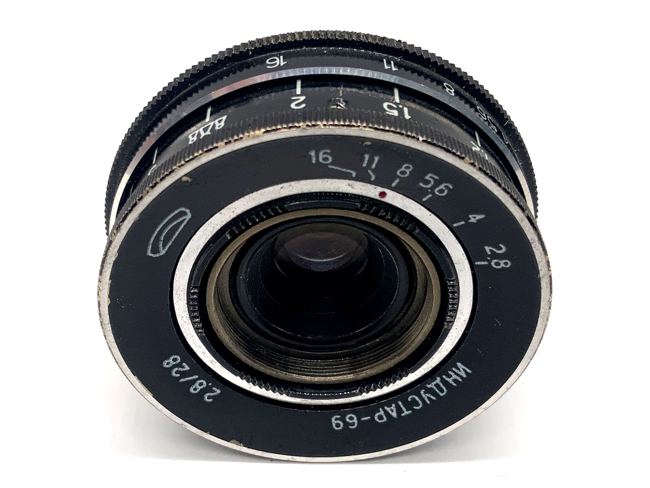 Lomo Industar-69 28mm 1:2.8 Objektiv Pancake Festbrennweite (M39)