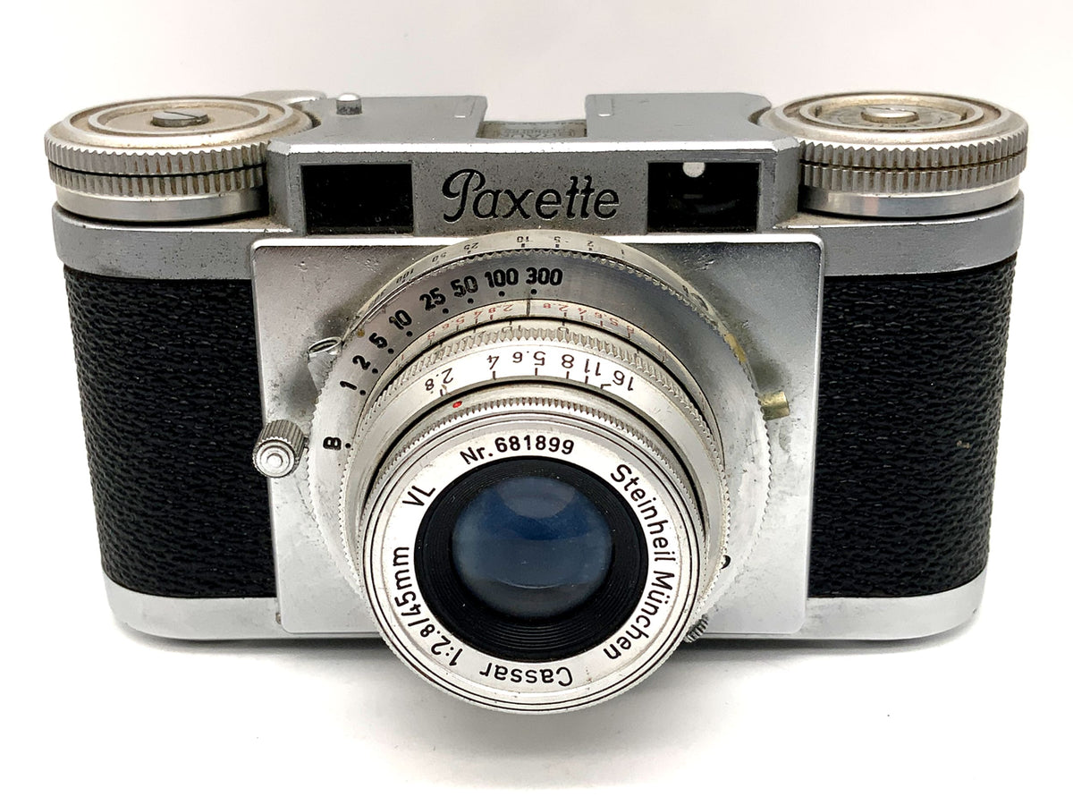 Braun Paxette viewfinder camera, Steinheil Cassar 1:2.8/45mm VL Prontor-S analog camera