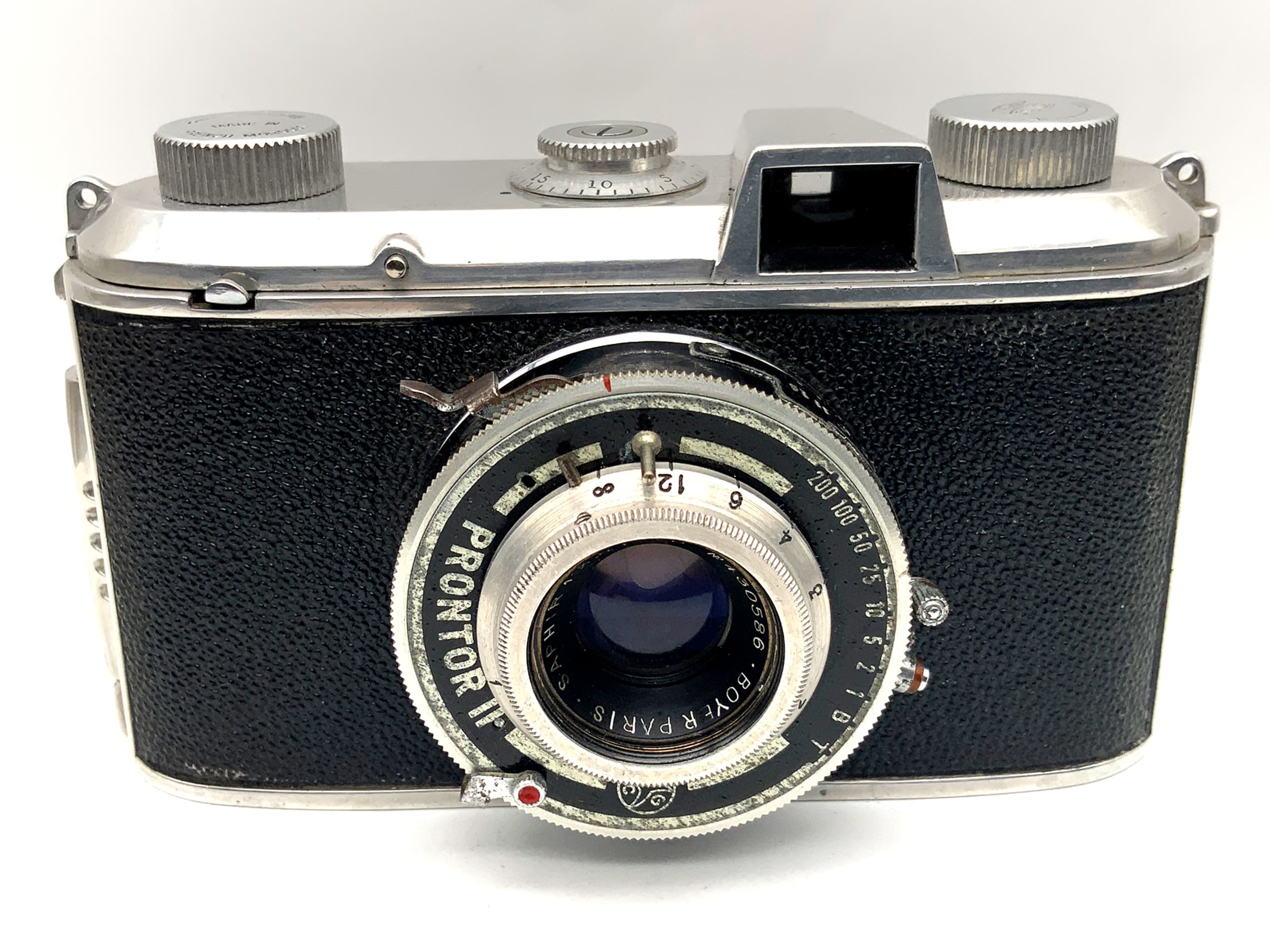 Pontiac Baby Lynx viewfinder camera with Boyer Paris Sapphire 1:3.5/50mm Prontor II
