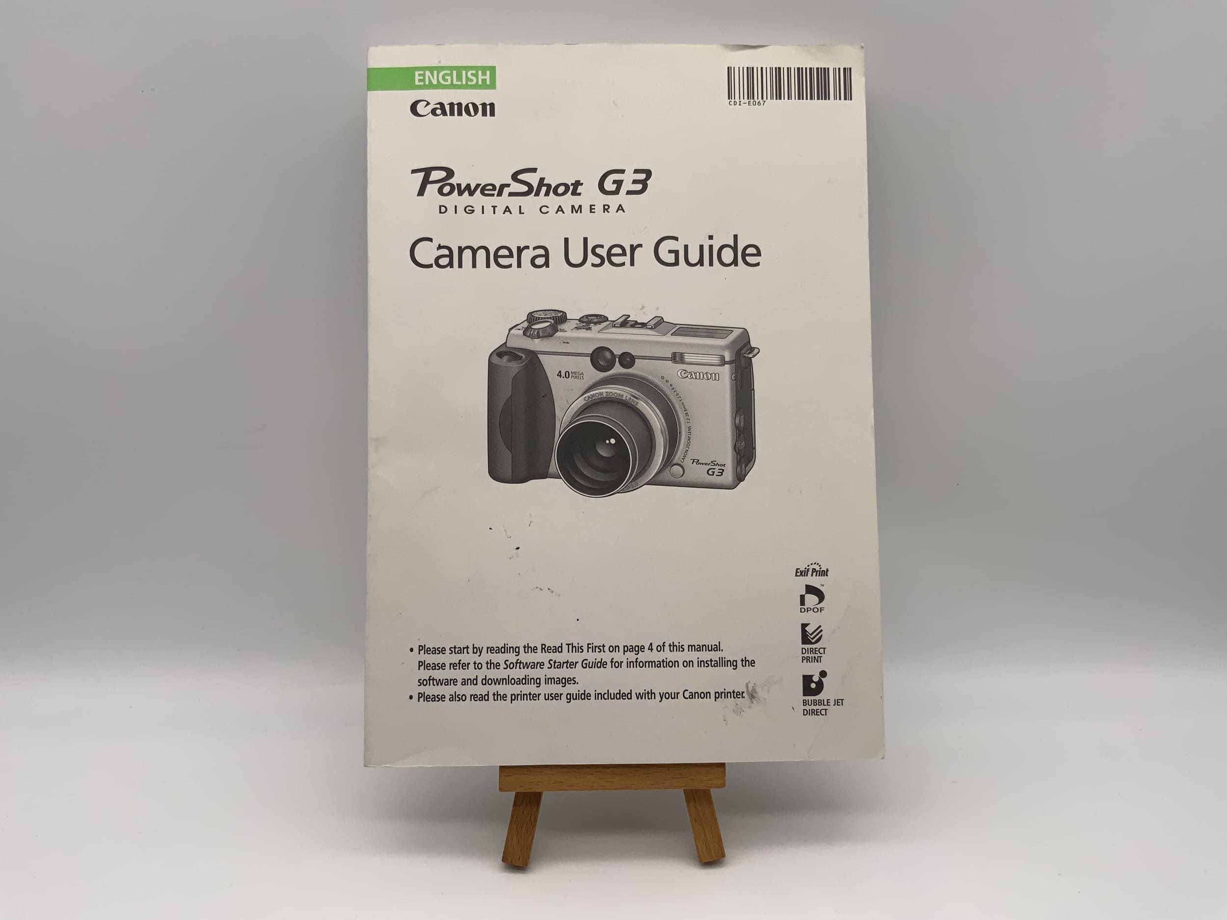 Canon PowerShot G3 Camera user guide Operating instructions English